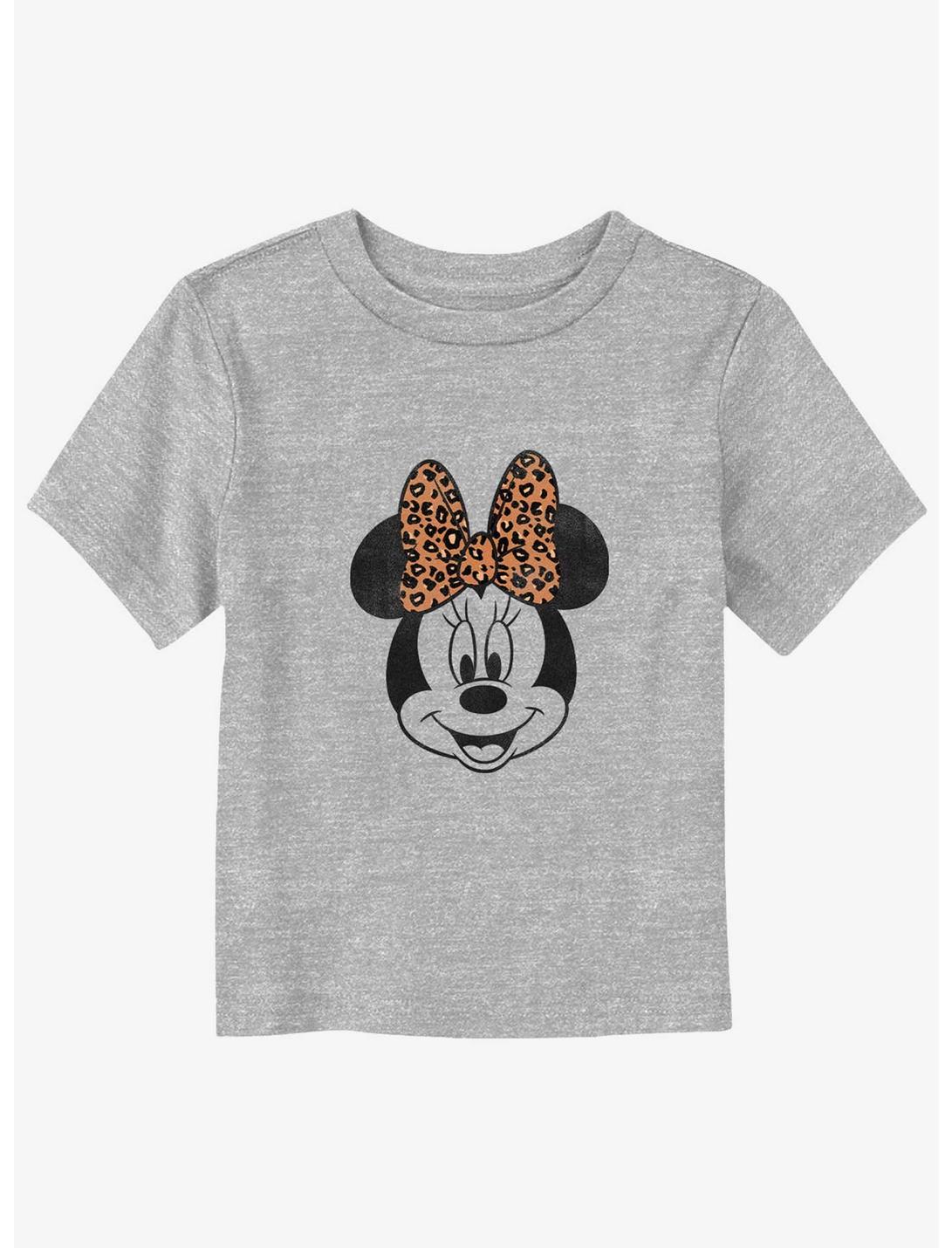 Disney Mickey Mouse Modern Minnie Face Leopard Toddler T-Shirt, ATH HTR, hi-res