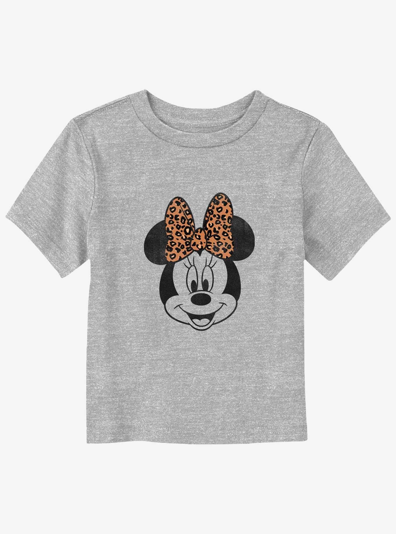 Disney Mickey Mouse Modern Minnie Face Leopard Toddler T-Shirt, , hi-res