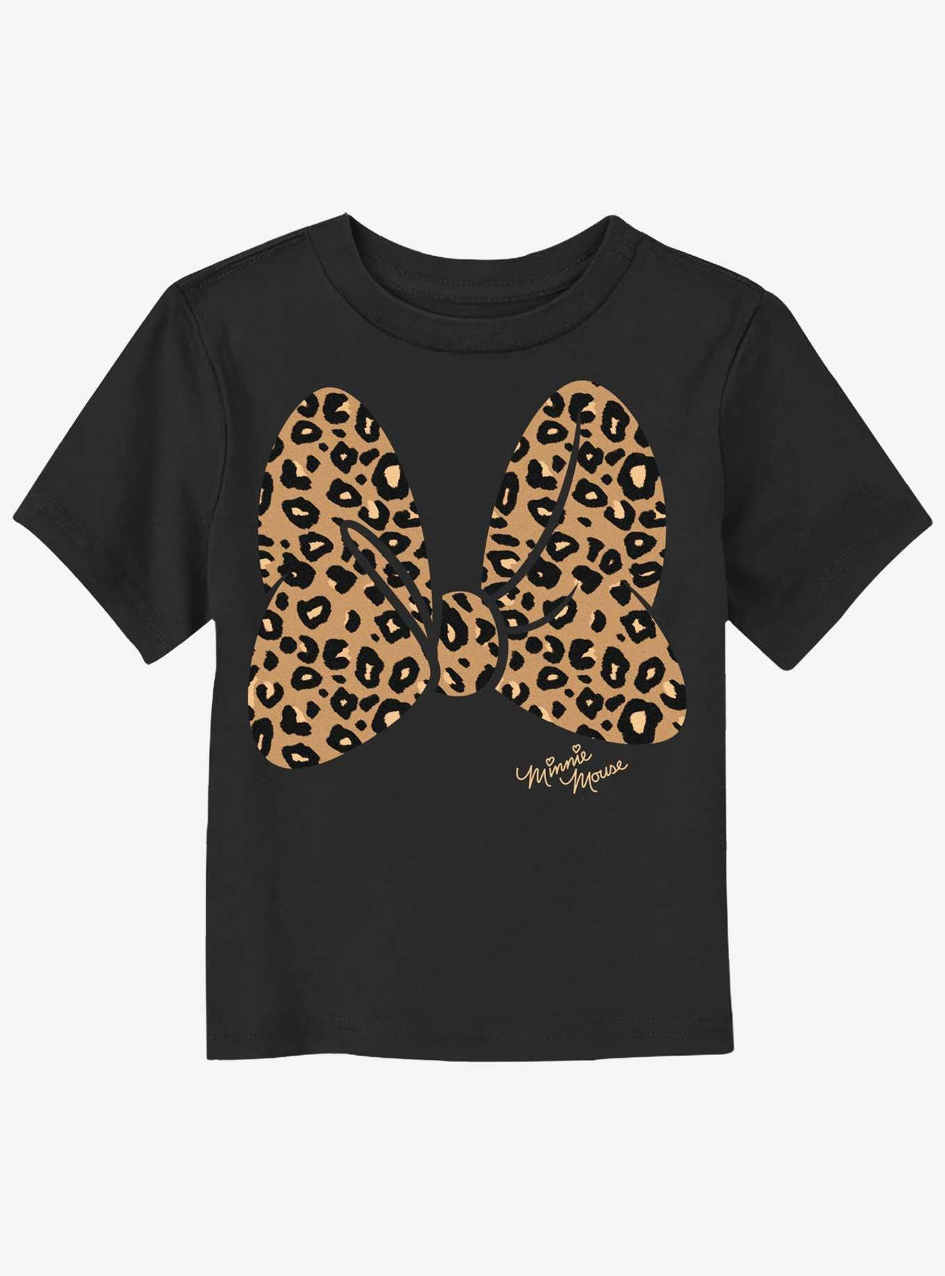 Disney Minnie Mouse Animal Print Bow Toddler T-Shirt, , hi-res
