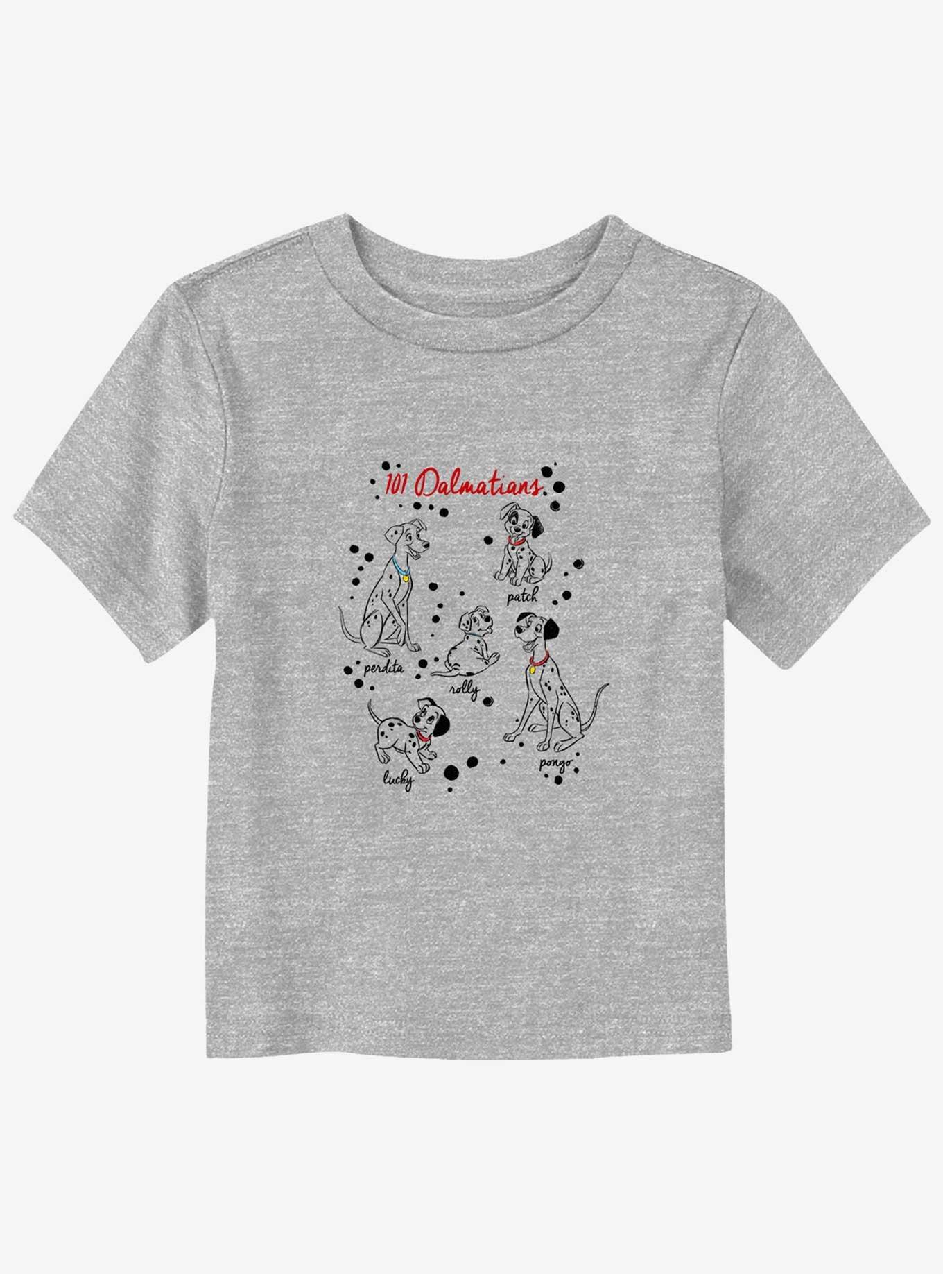 Disney 101 Dalmatians Puppy Names Toddler T-Shirt, ATH HTR, hi-res
