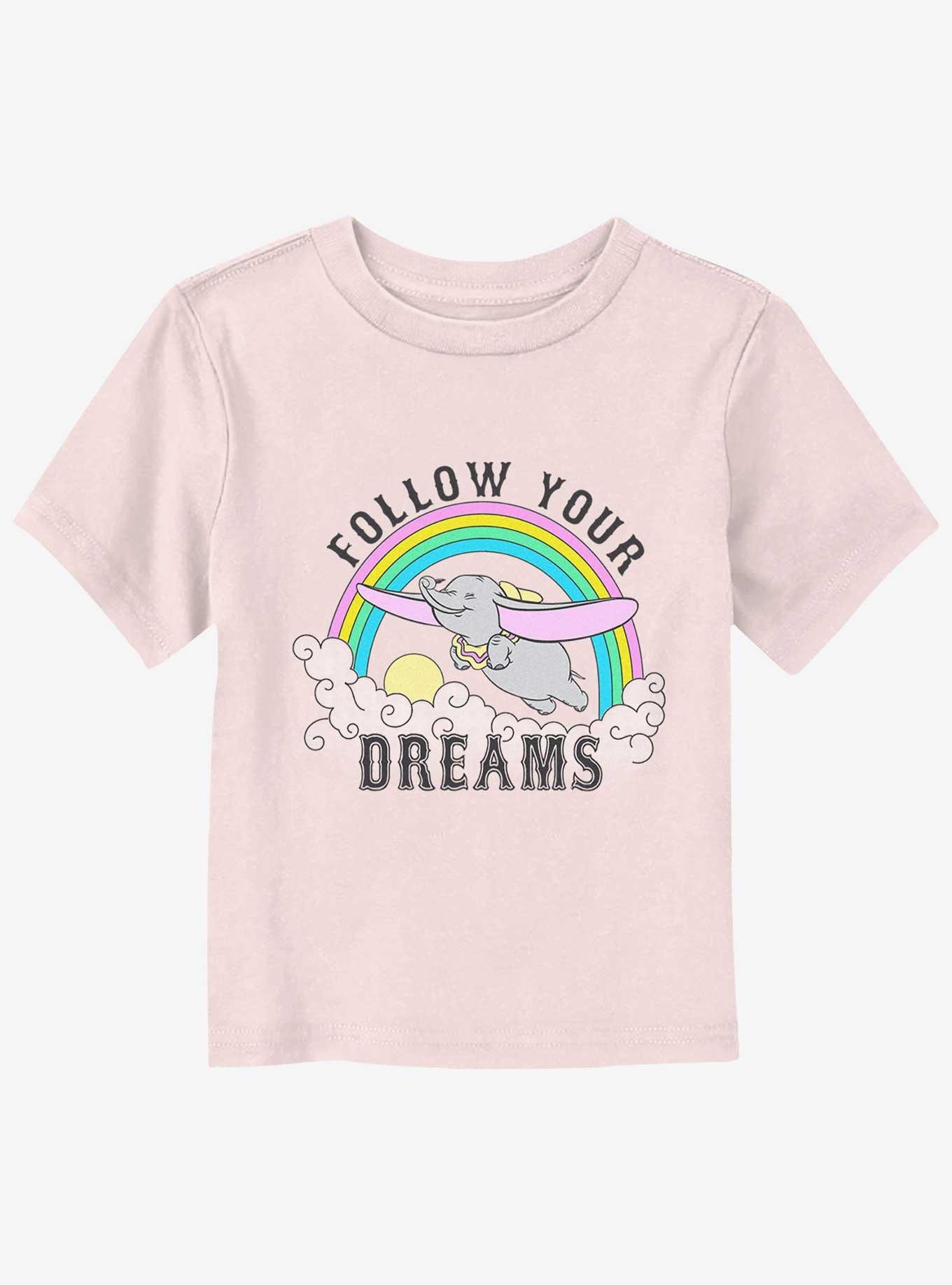 Disney Dumbo Follow Your Dreams Toddler T-Shirt, LIGHT PINK, hi-res