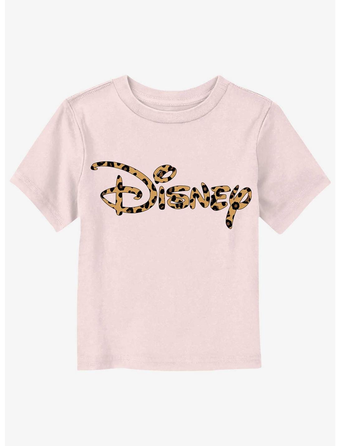 Disney Logo Leopard Fill Toddler T-Shirt, LIGHT PINK, hi-res