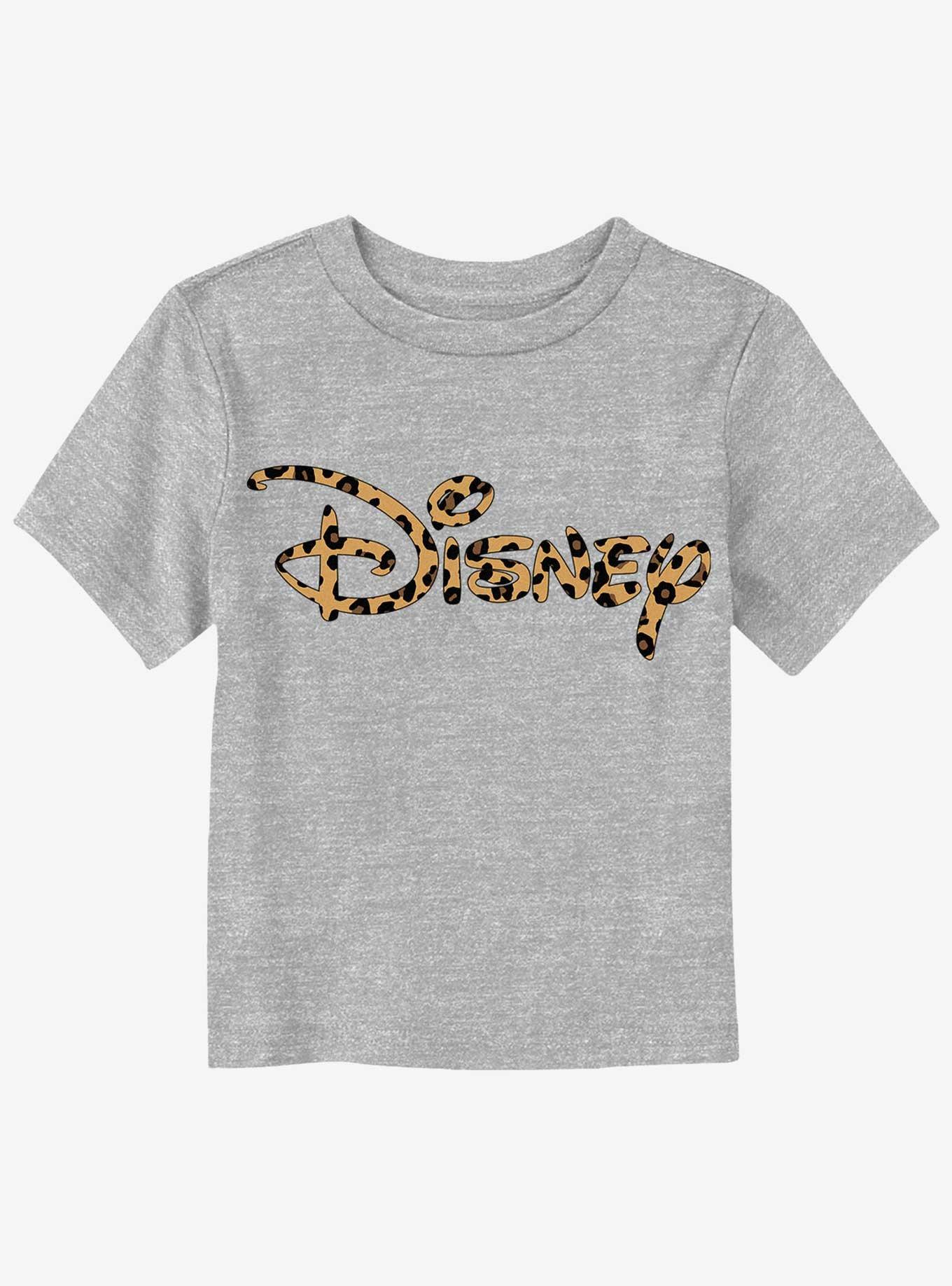 Disney Logo Leopard Fill Toddler T-Shirt, ATH HTR, hi-res