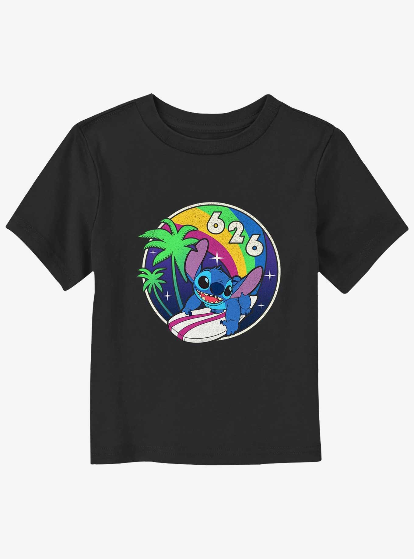 Disney Lilo And Stitch Retro Rainbow Toddler T-Shirt, BLACK, hi-res