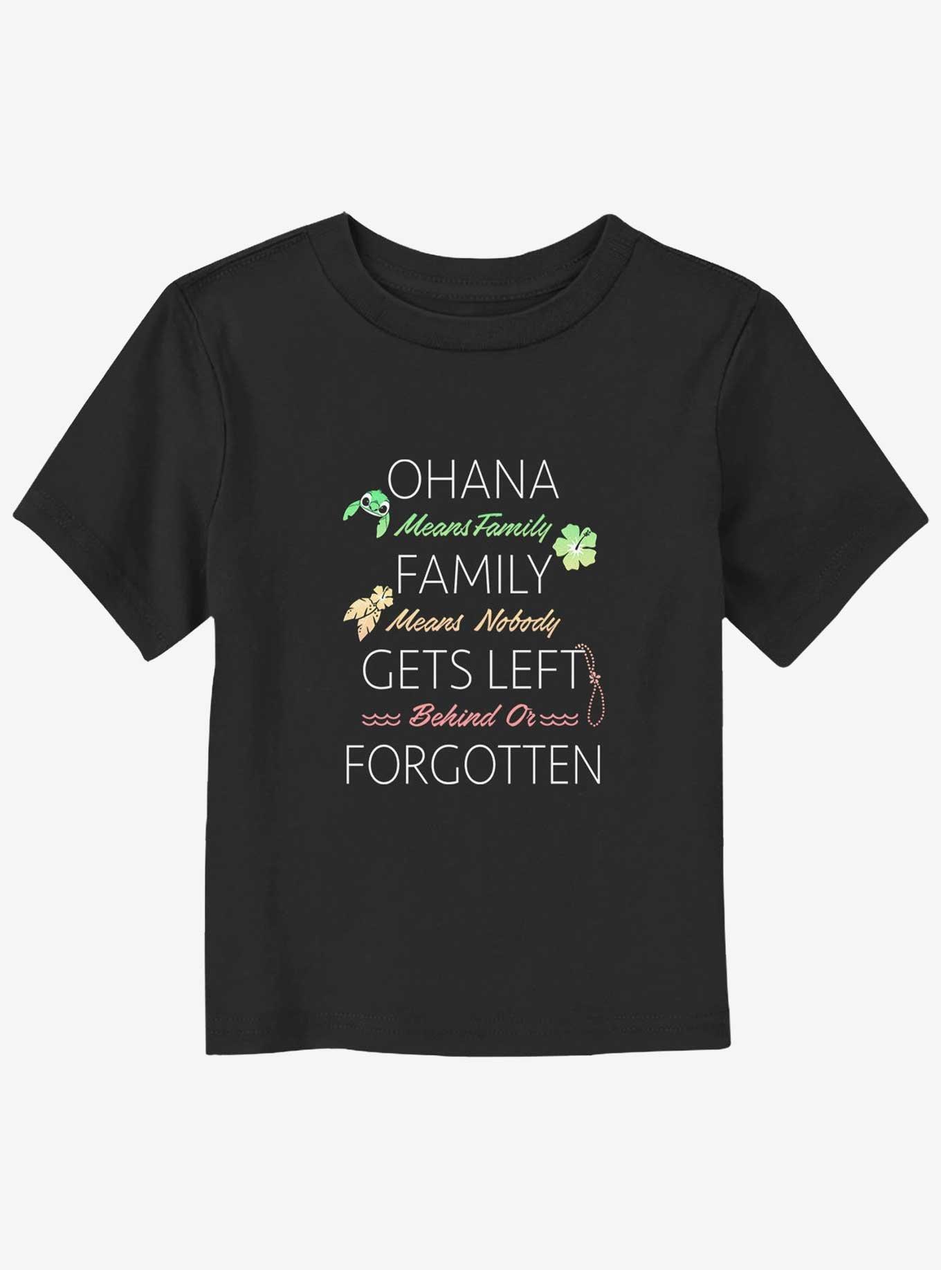 Disney Lilo And Stitch Ohana Means Family Toddler T-Shirt, BLACK, hi-res