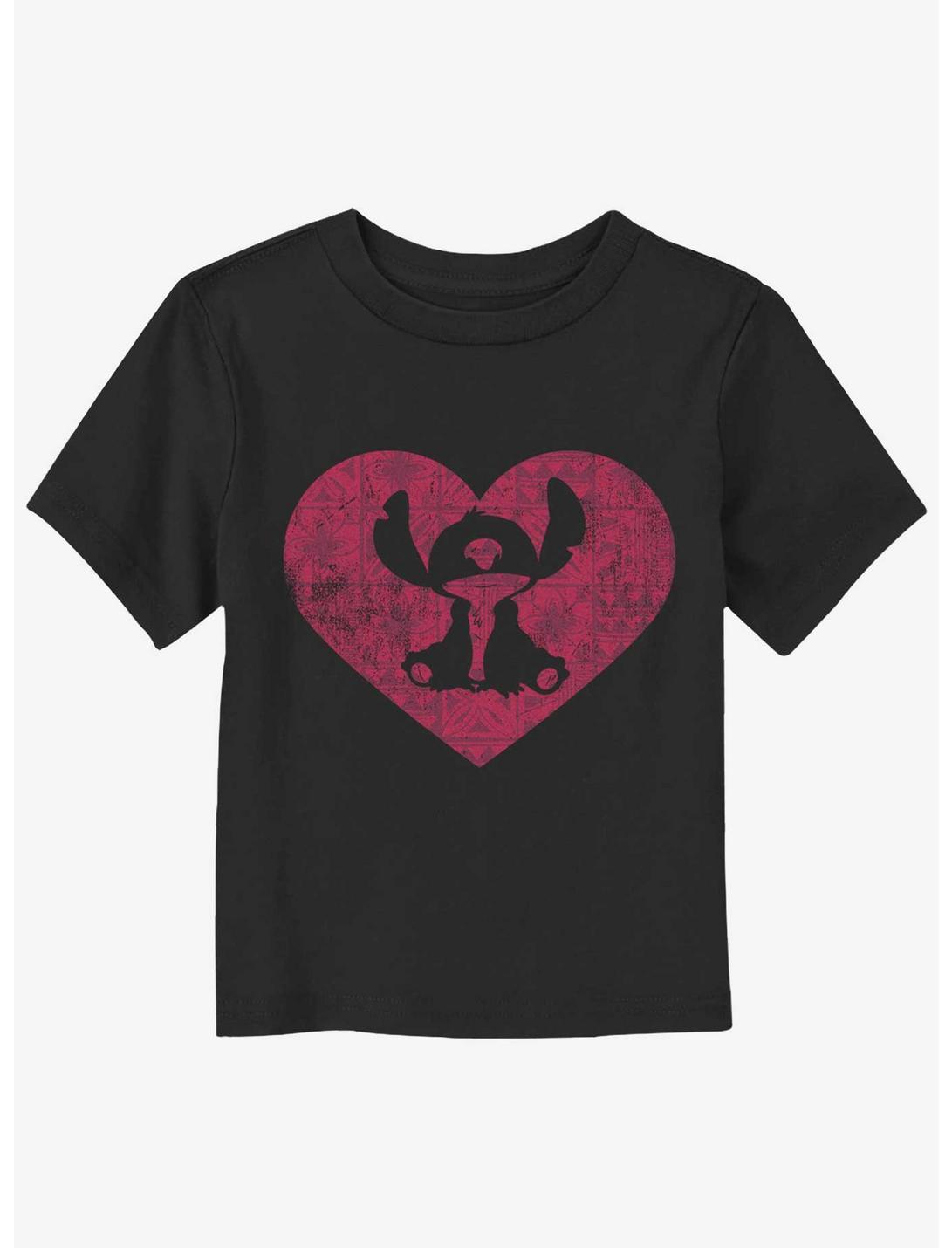 Disney Lilo And Stitch Heart Toddler T-Shirt, BLACK, hi-res