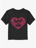 Disney Lilo And Stitch Heart Toddler T-Shirt, BLACK, hi-res