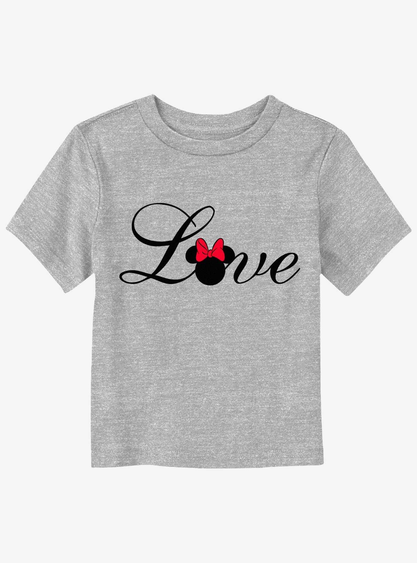 Disney Minnie Mouse Love Script Toddler T-Shirt, ATH HTR, hi-res