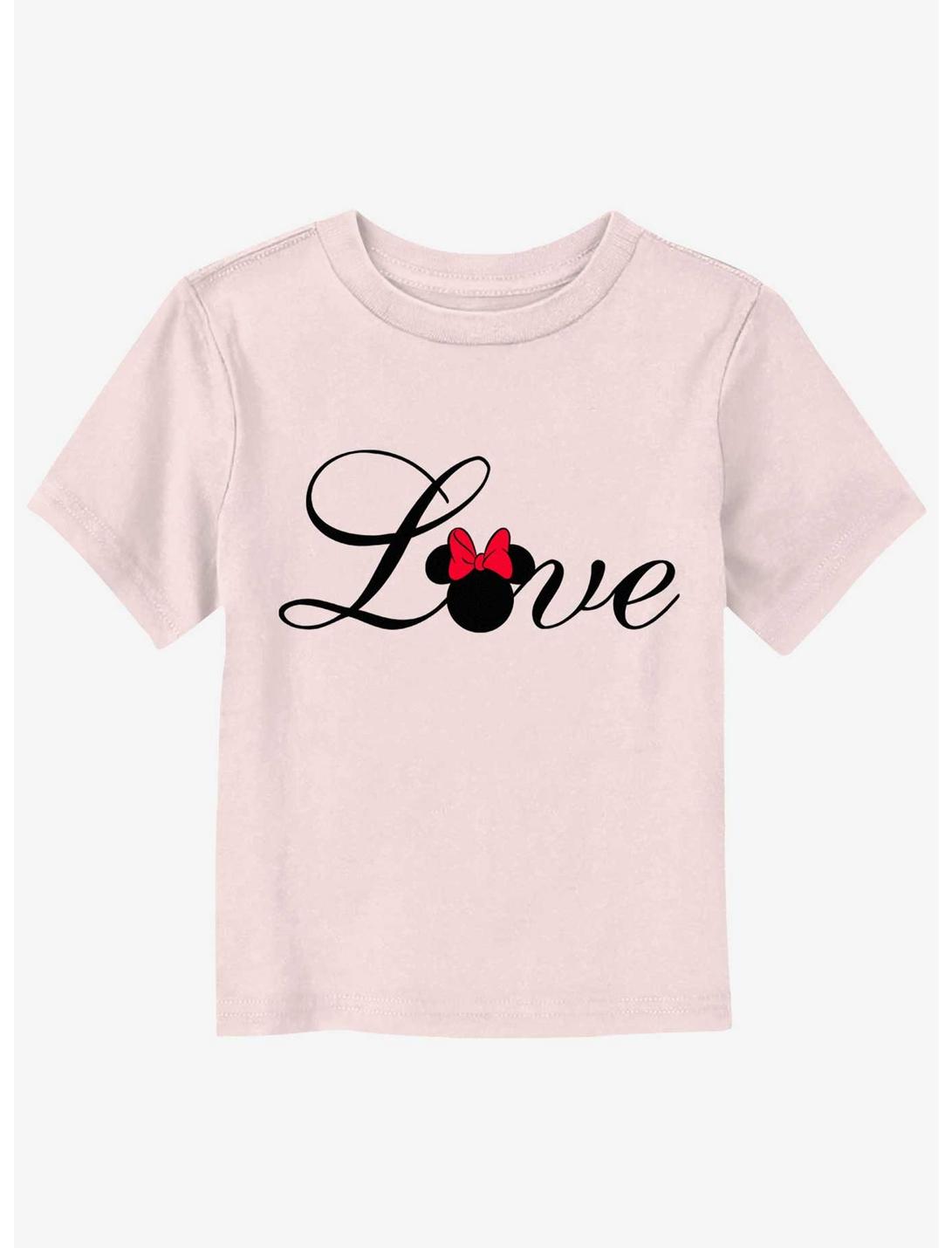 Disney Minnie Mouse Love Script Toddler T-Shirt, LIGHT PINK, hi-res