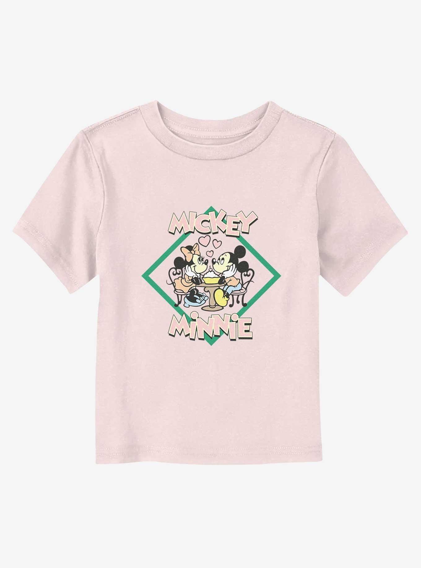 Disney Mickey Mouse & Minnie Mouse Vintage Sundae Toddler T-Shirt, LIGHT PINK, hi-res