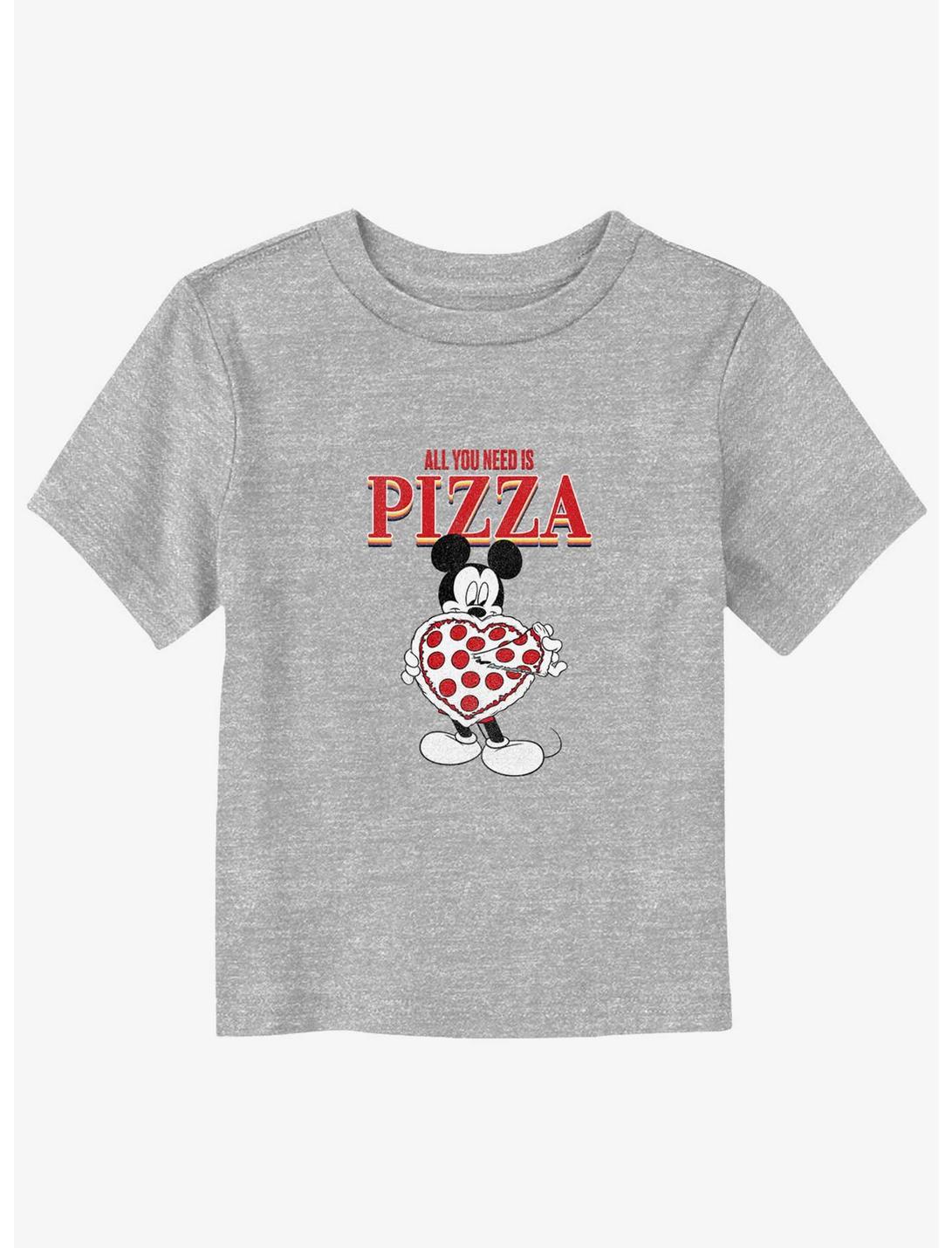 Disney Mickey Mouse All You Need Is Pizza Toddler T-Shirt, ATH HTR, hi-res