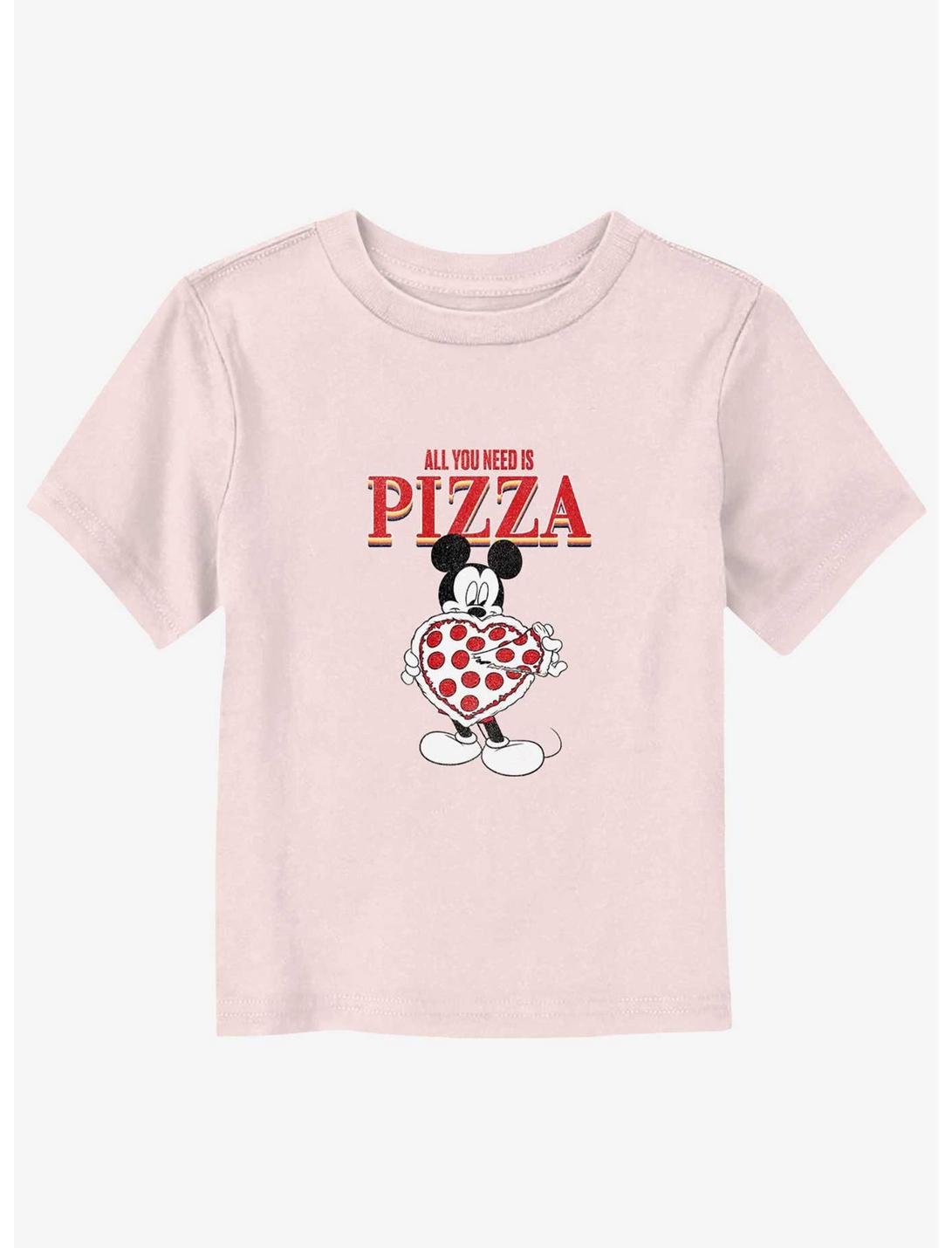Disney Mickey Mouse All You Need Is Pizza Toddler T-Shirt, LIGHT PINK, hi-res