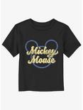 Disney Mickey Mouse Name Script Toddler T-Shirt, BLACK, hi-res