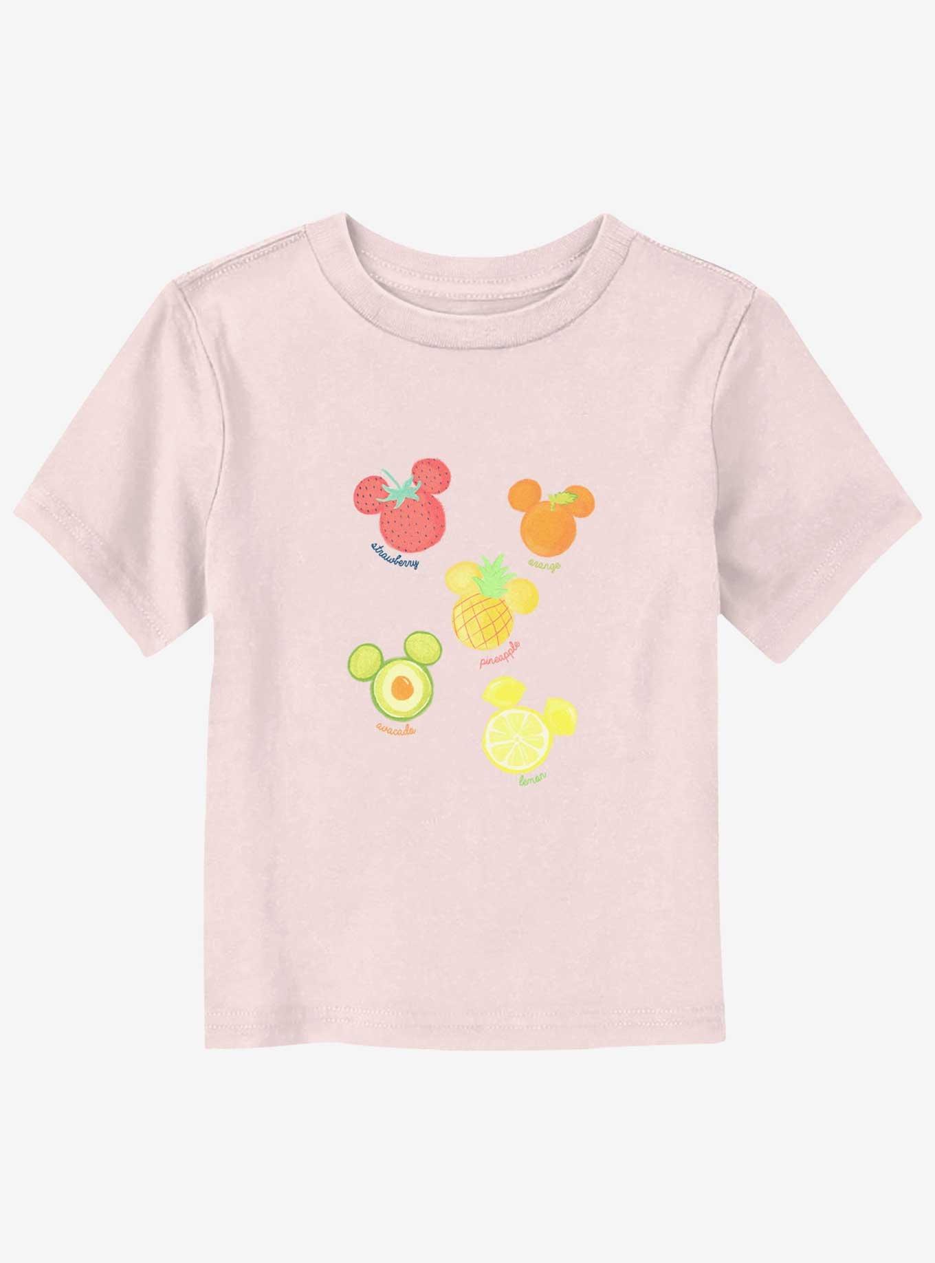 Disney Mickey Mouse Assorted Fruit Names Toddler T-Shirt, LIGHT PINK, hi-res