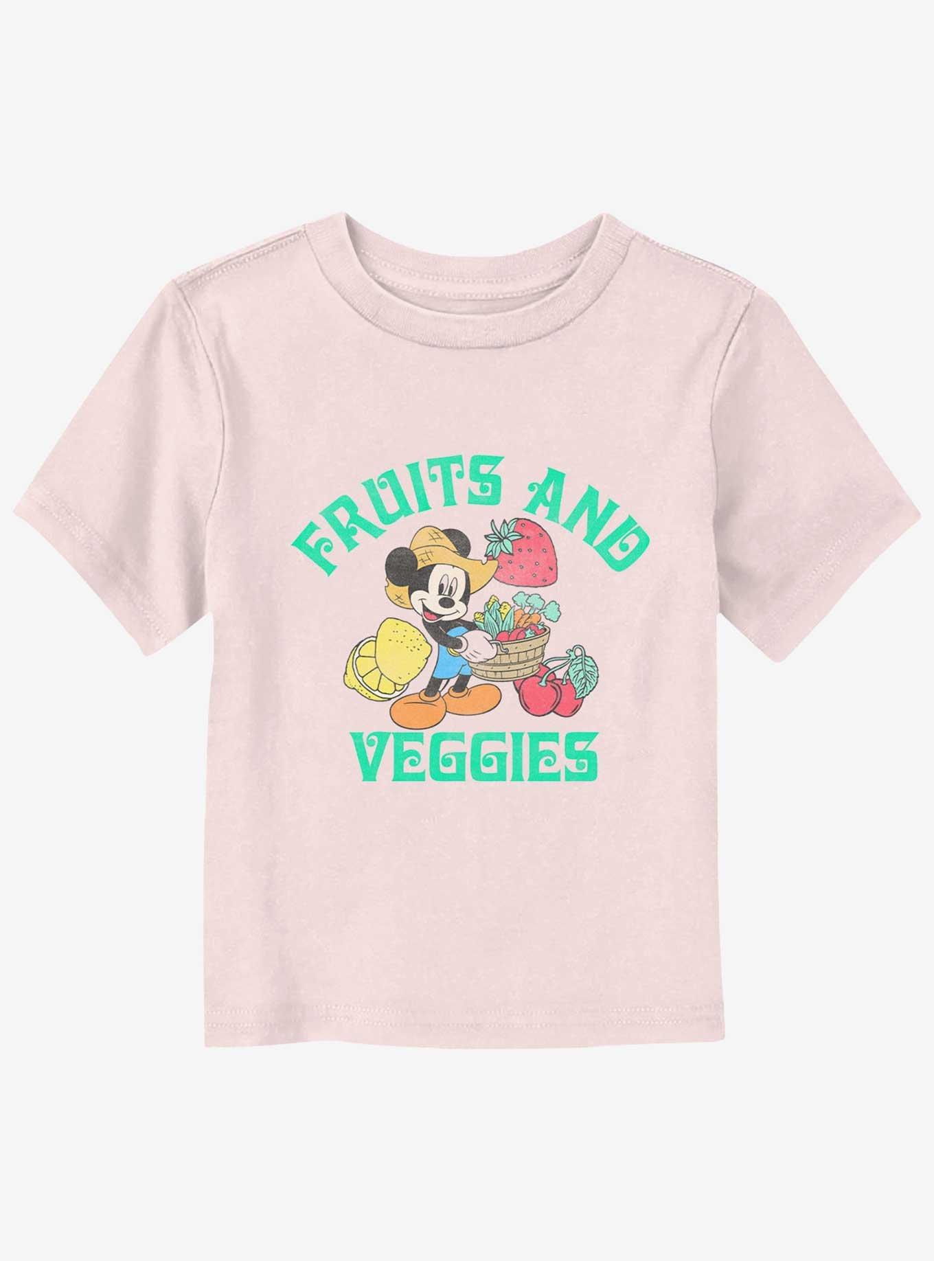 Disney Mickey Mouse Fruits And Veggies Toddler T-Shirt, LIGHT PINK, hi-res