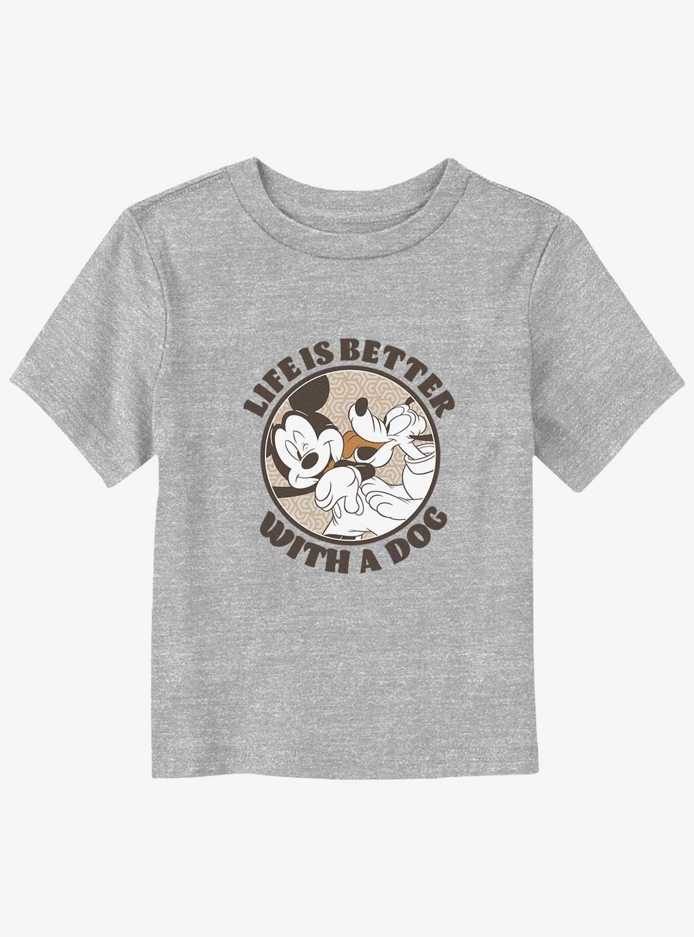 Disney Mickey Mouse Better With A Dog Toddler T-Shirt, ATH HTR, hi-res