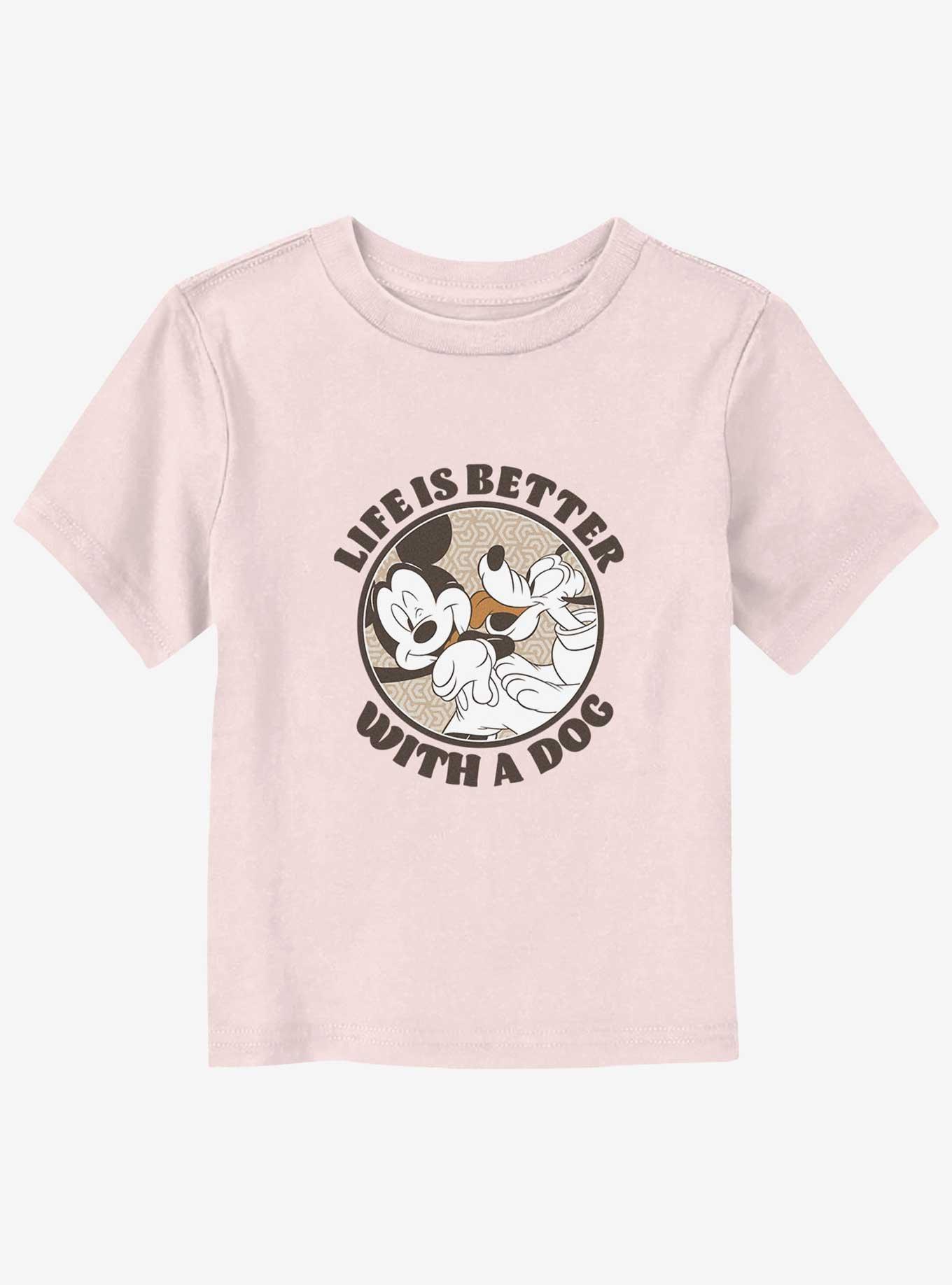 Disney Mickey Mouse Better With A Dog Toddler T-Shirt, LIGHT PINK, hi-res