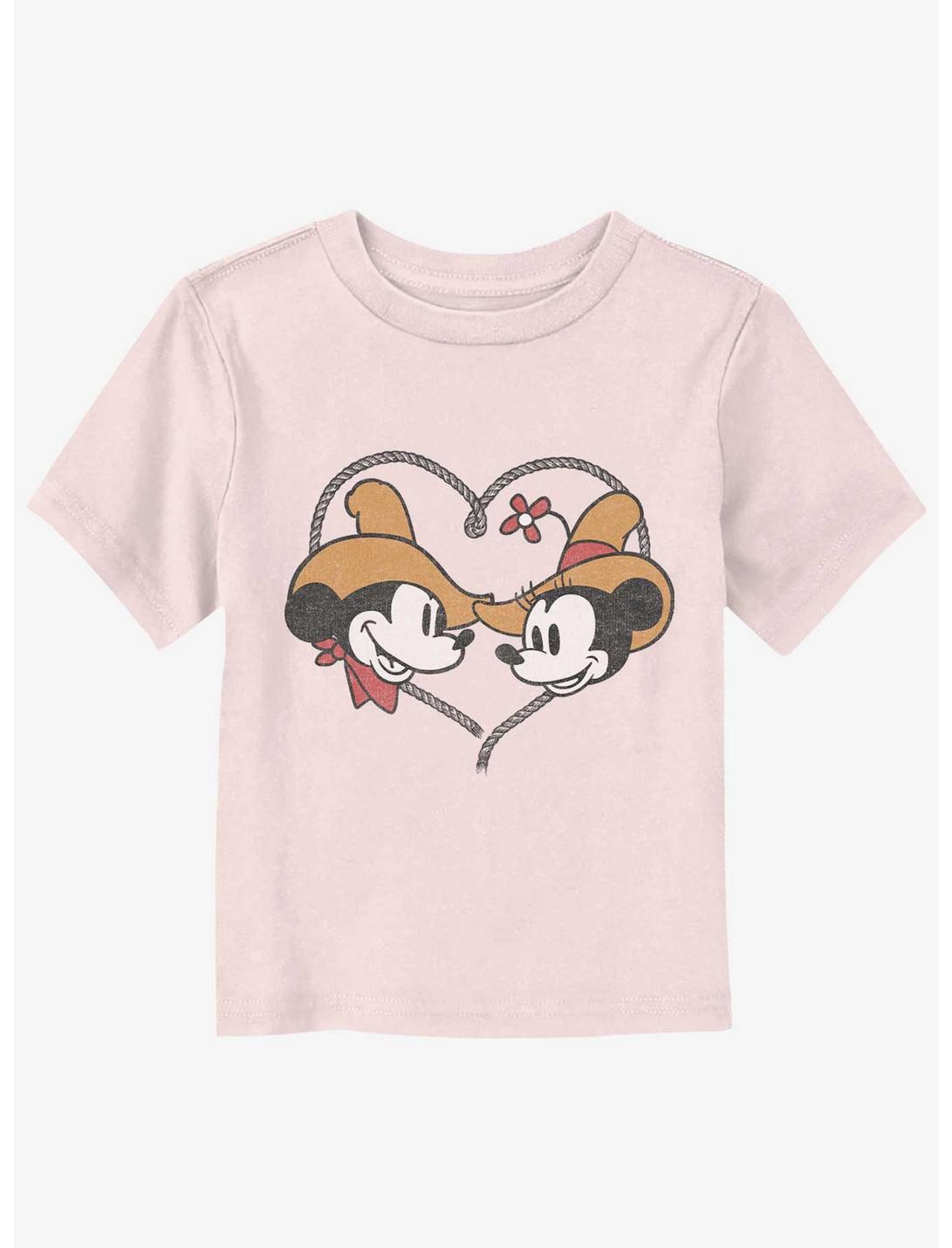 Disney Mickey Mouse & Minnie Mouse Western Sweethearts Toddler T-Shirt, LIGHT PINK, hi-res
