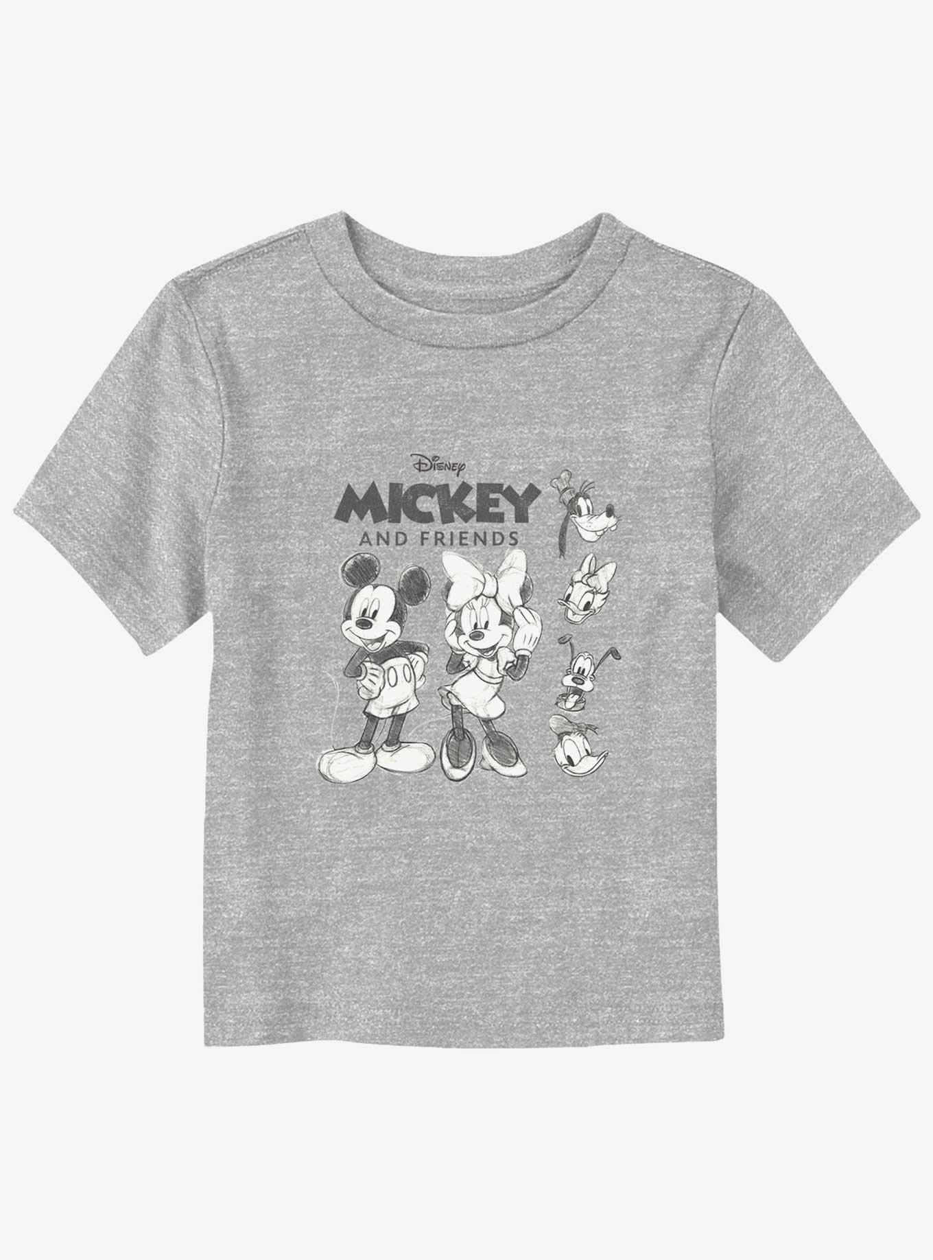 Disney Mickey Mouse & Friends Sketch Toddler T-Shirt, ATH HTR, hi-res