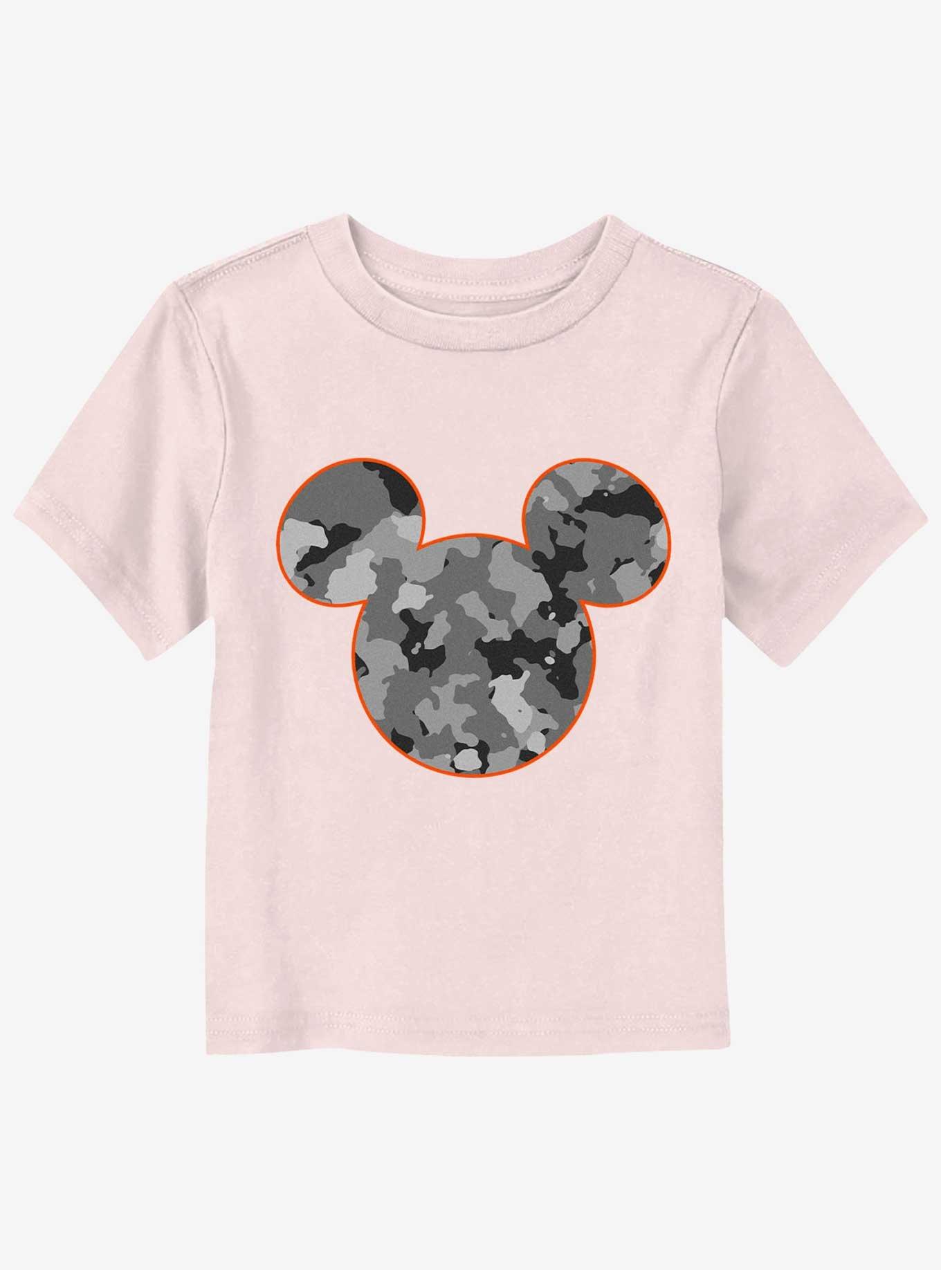 Disney Mickey Mouse Camo Ears Long-Sleeve Toddler T-Shirt, LIGHT PINK, hi-res