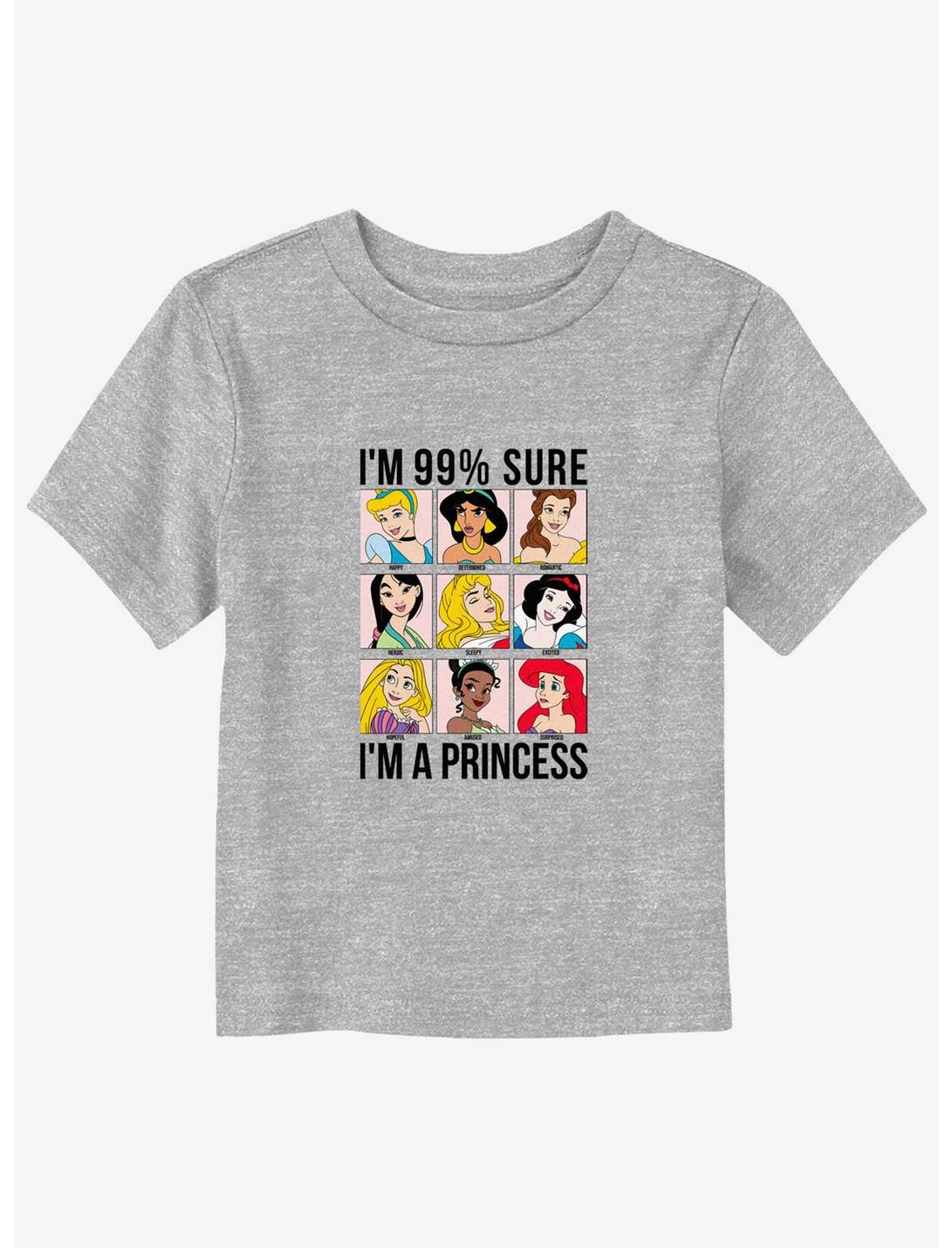 Disney Princess I'm 99% Sure I'm A Princess Toddler T-Shirt, ATH HTR, hi-res