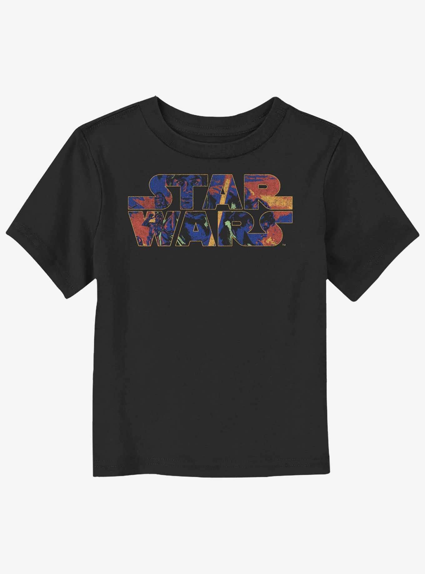 Star Wars Paint Style Logo Toddler T-Shirt, BLACK, hi-res