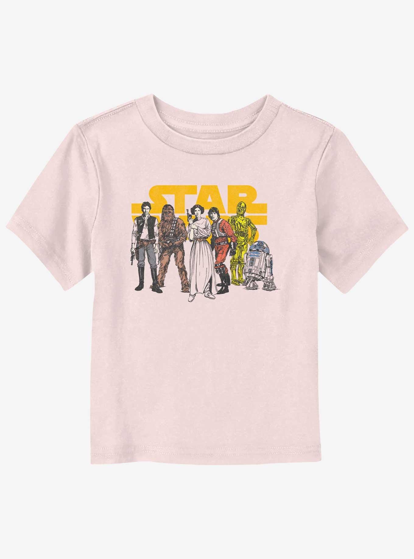 Star Wars Characters Retro Drawings Toddler T-Shirt, , hi-res