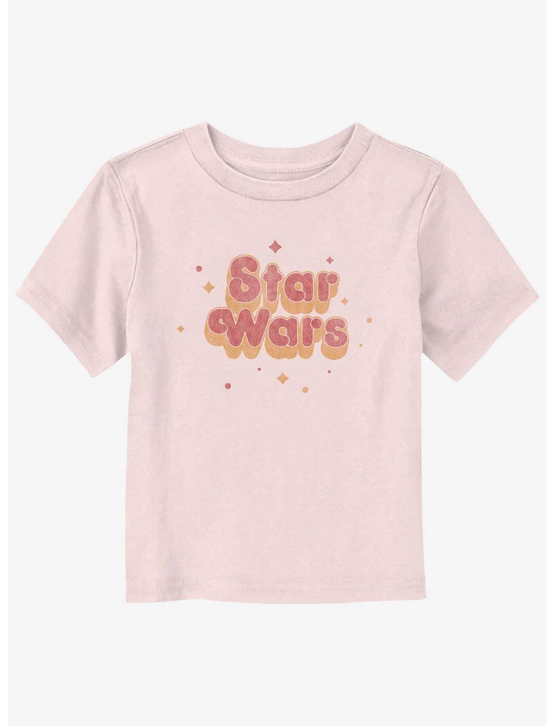 Star Wars Retro 70s Font Logo Toddler T-Shirt, LIGHT PINK, hi-res