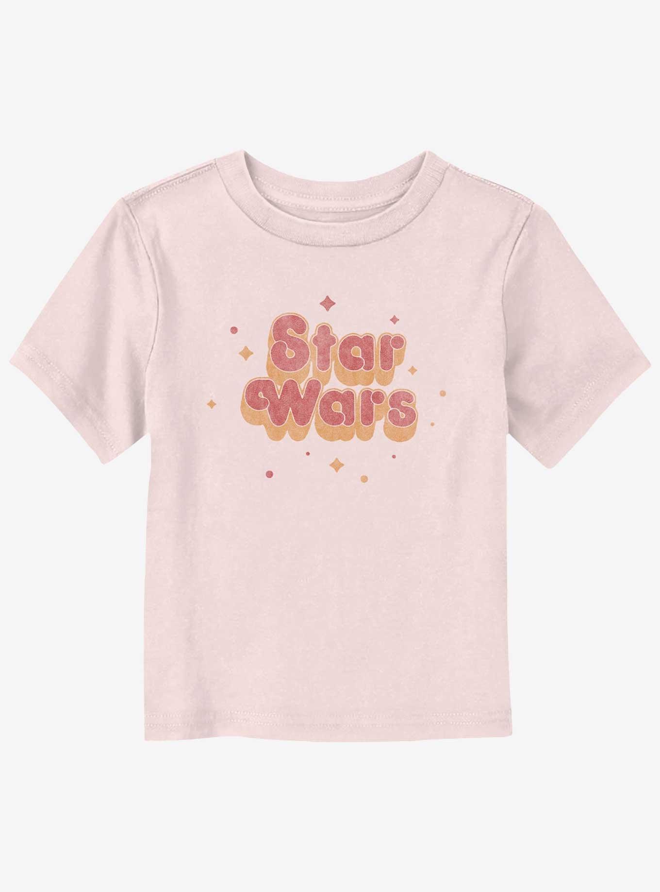 Star Wars Retro 70s Font Logo Toddler T-Shirt, , hi-res