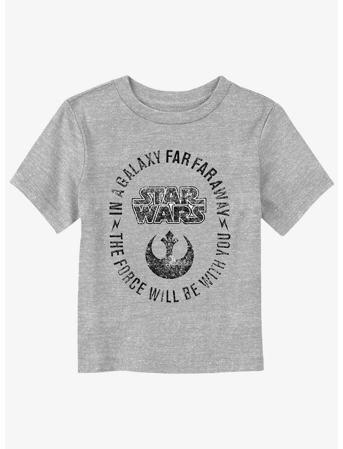 Star Wars In A Galaxy Far Faraway Circular Thread Toddler T-Shirt, ATH HTR, hi-res