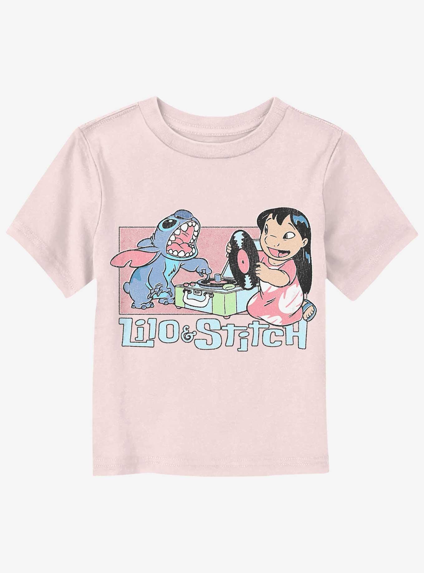 Disney Lilo & Stitch Duo Records Toddler T-Shirt, LIGHT PINK, hi-res