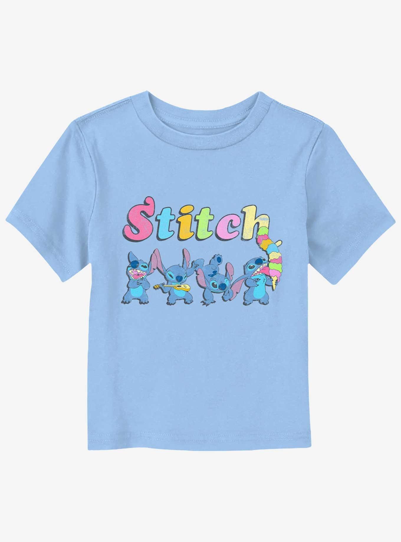 Disney Lilo & Stitch Colorful Stitches Toddler T-Shirt, LT BLUE, hi-res