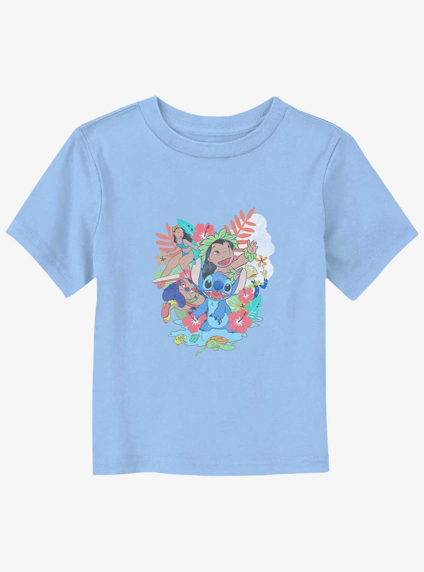 Disney Lilo & Stitch Floral Ohana Toddler T-Shirt, , hi-res