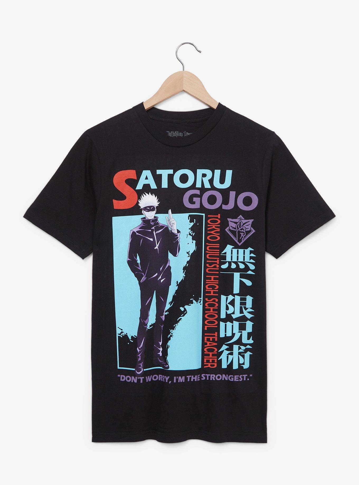 Jujutsu Kaisen Satoru Gojo Panel Portrait T-Shirt - BoxLunch Exclusive, BLACK, hi-res