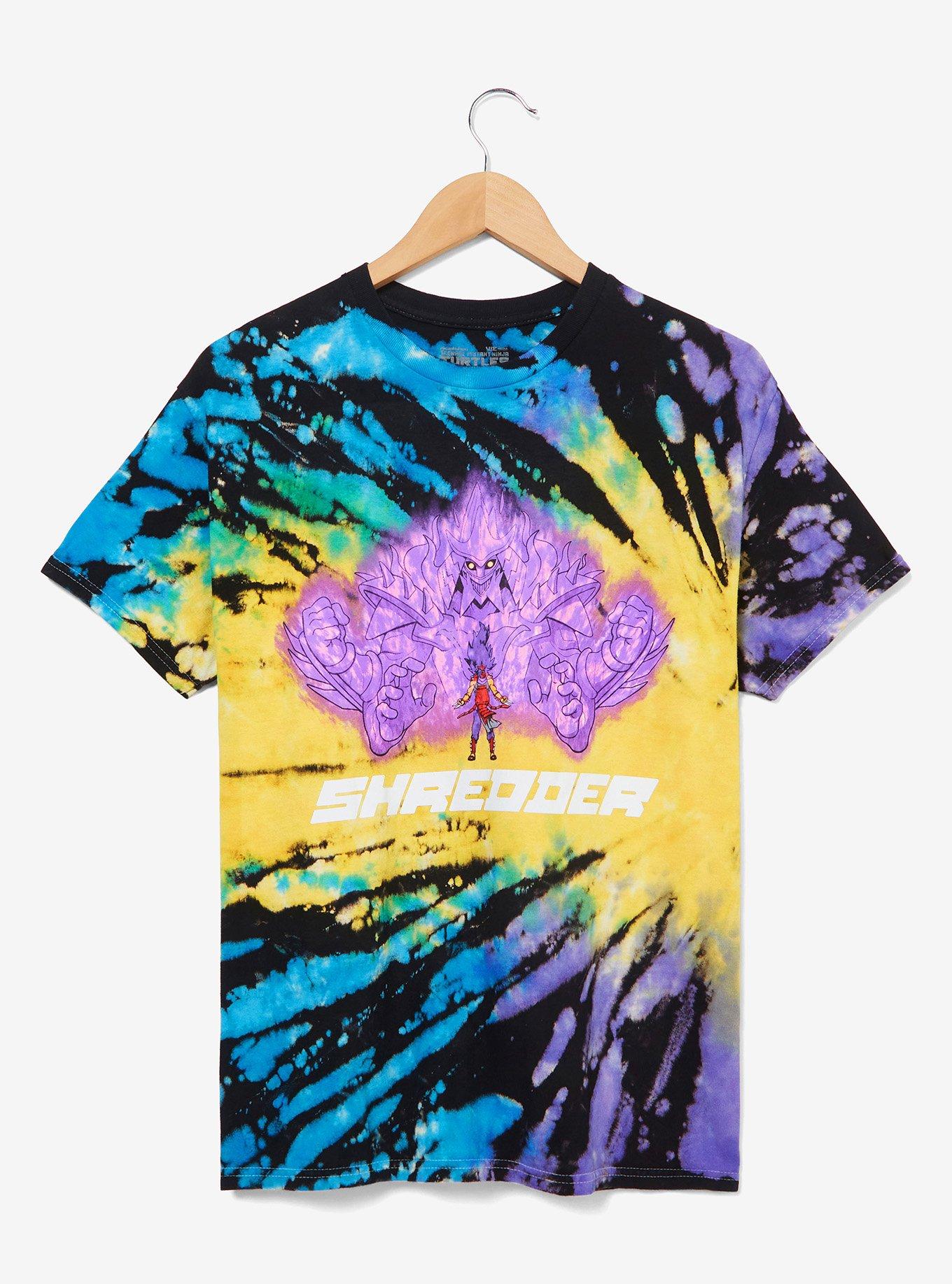 Teenage Mutant Ninja Turtles x Naruto Shippuden Shredder Tie-Dye T-Shirt - BoxLunch Exclusive, MULTI, hi-res