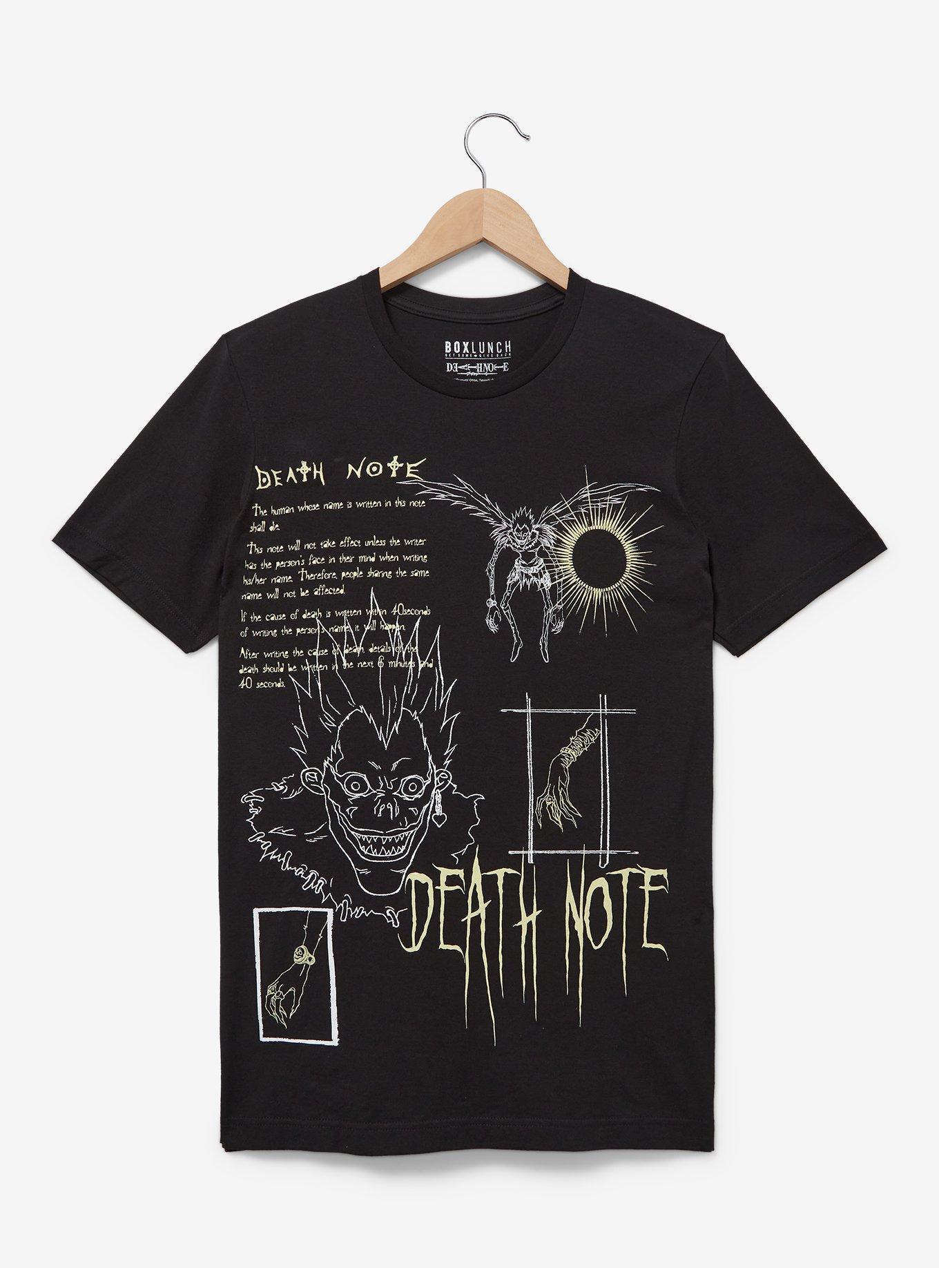 Death Note Ryuk Script T-Shirt - BoxLunch Exclusive, BLACK, hi-res