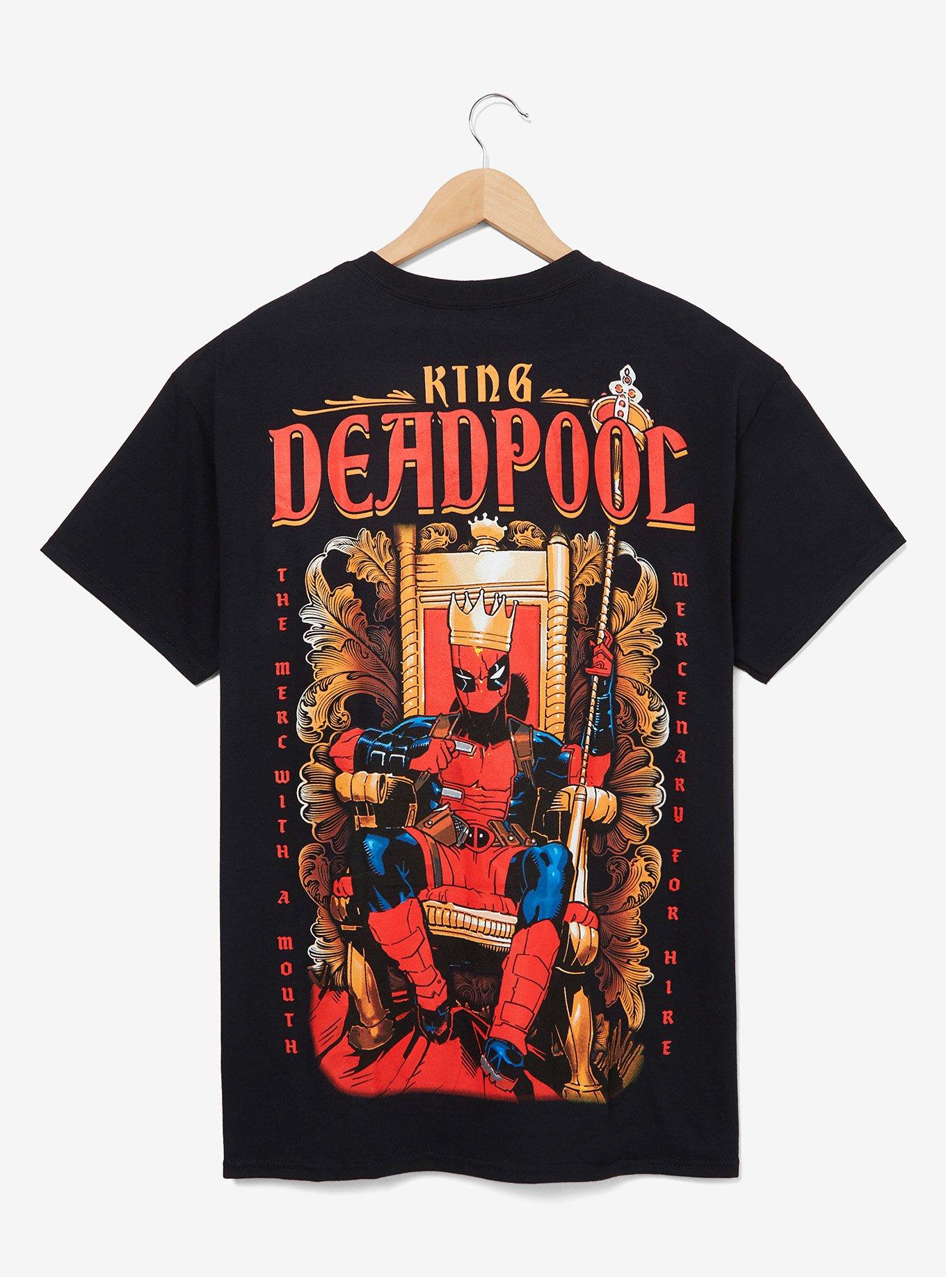 Marvel Deadpool King Deadpool Portrait T-Shirt - BoxLunch Exclusive, BLACK, hi-res