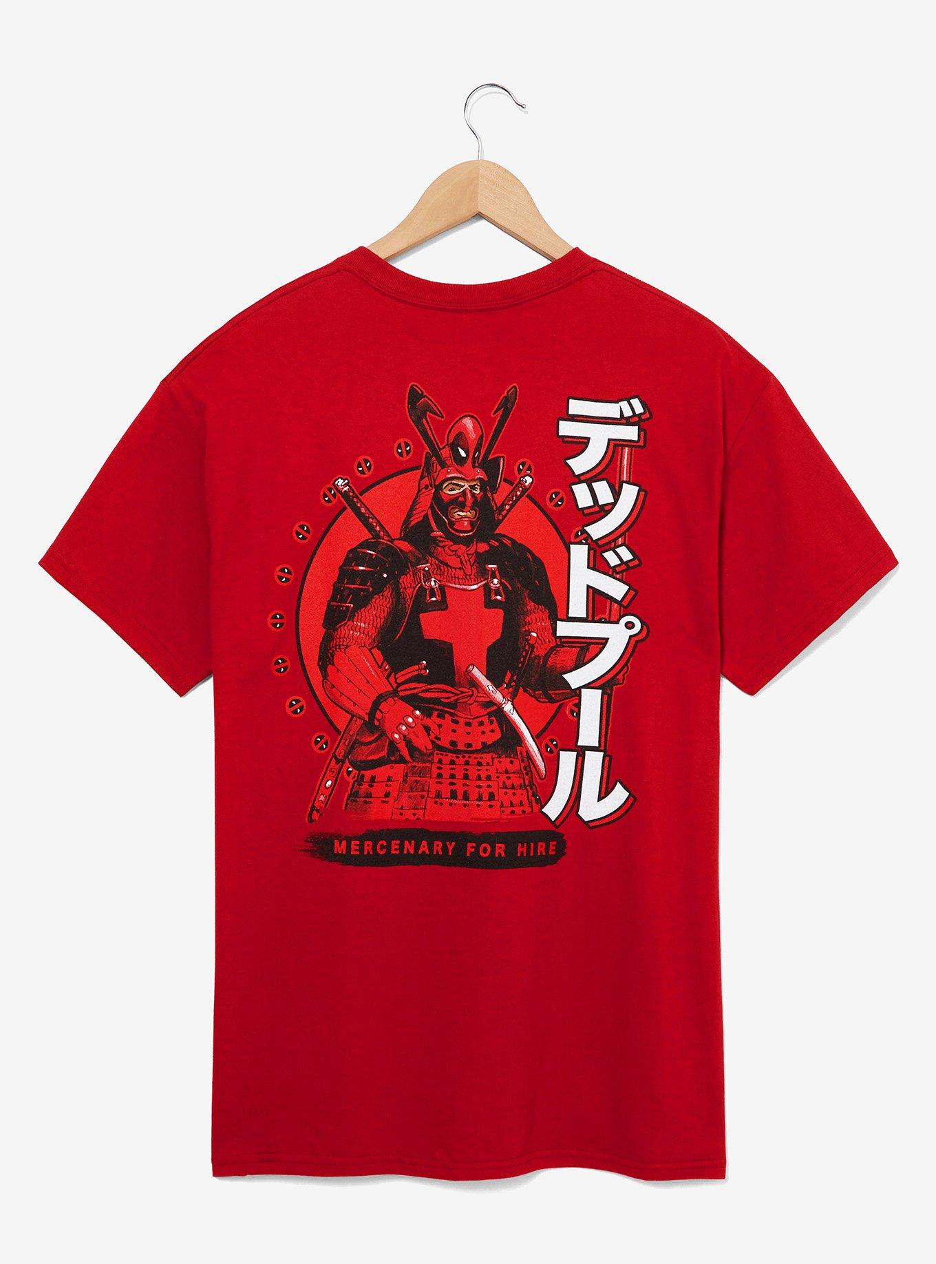 Marvel Deadpool Samurai Deadpool Portrait T-Shirt - BoxLunch Exclusive, BURGUNDY, hi-res