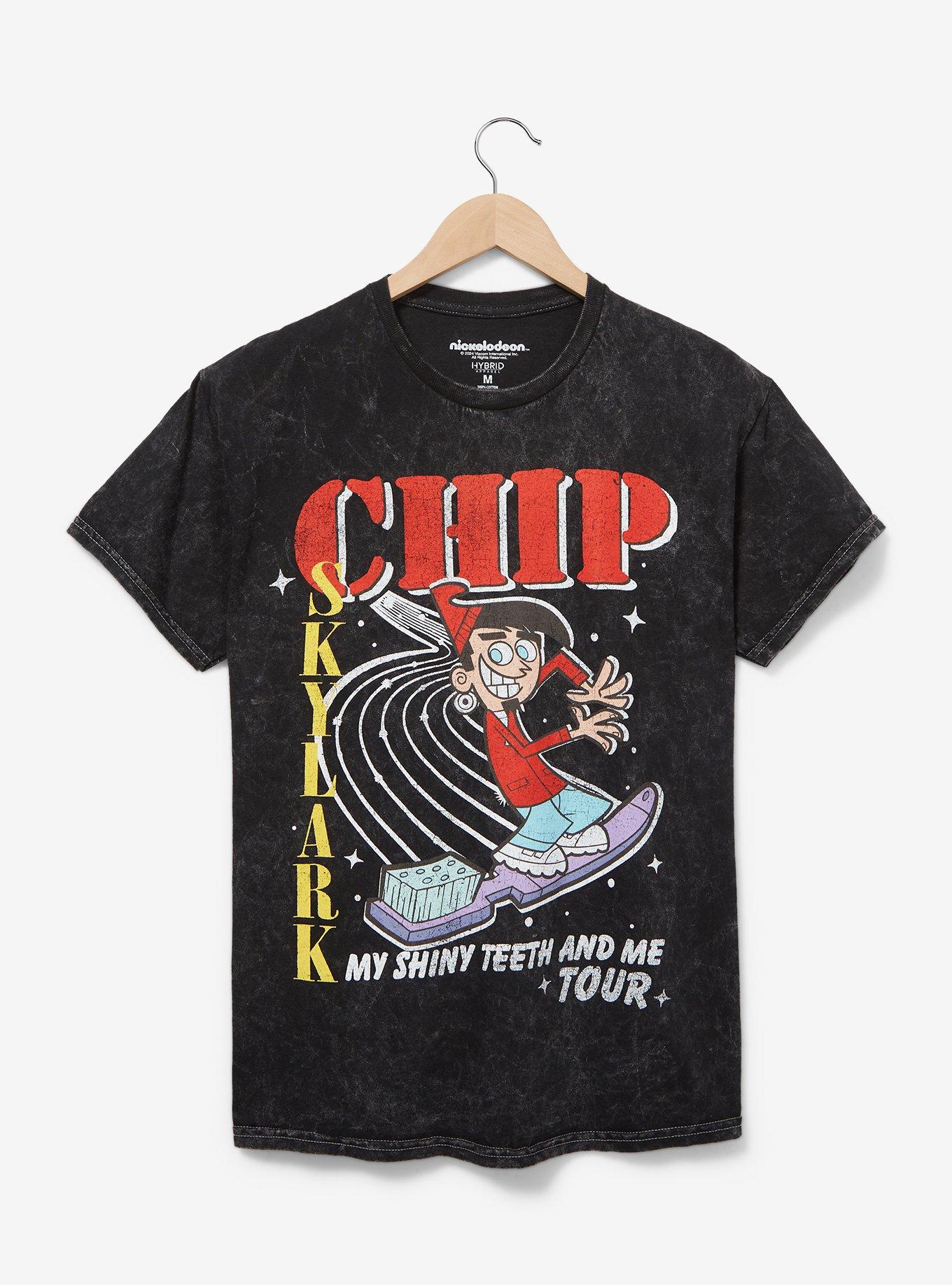 The Fairly OddParents Chip Skylark Shiny Teeth Tour T-Shirt - BoxLunch Exclusive, BLACK, hi-res