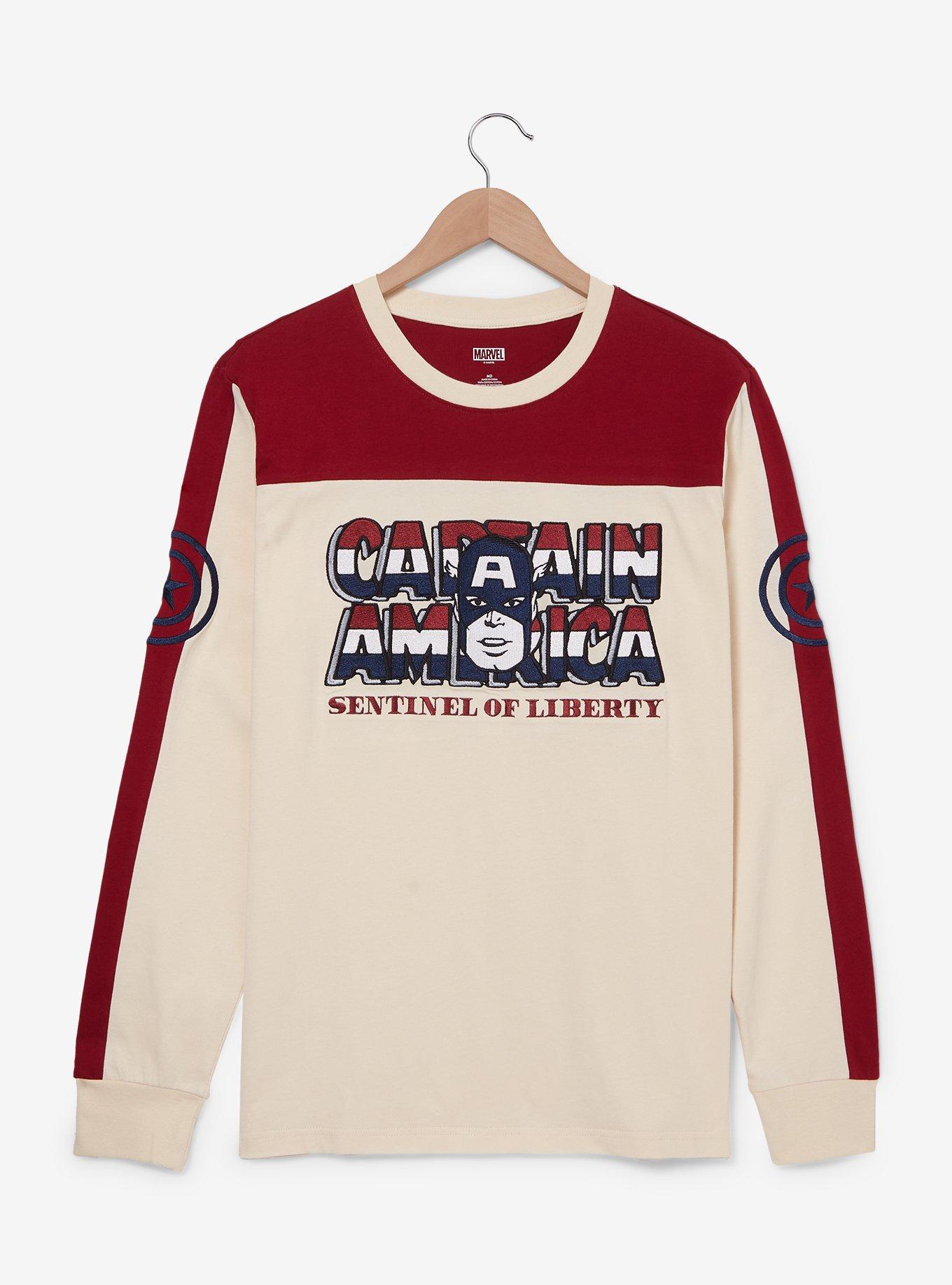 Marvel Captain America Paneled Long Sleeve T-Shirt - BoxLunch Exclusive