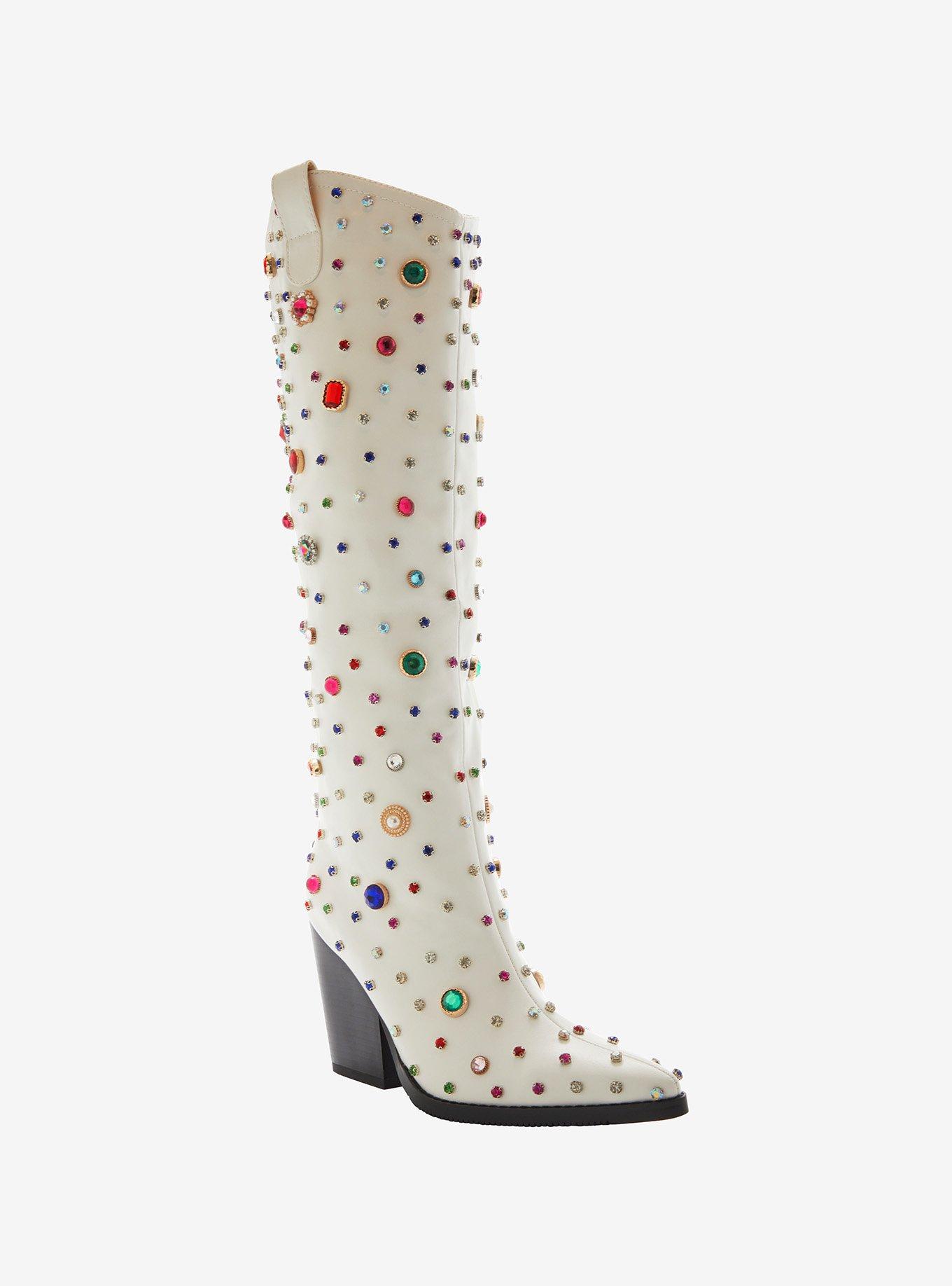 Azalea Wang Fuji Rhinestone Western Boots, , hi-res