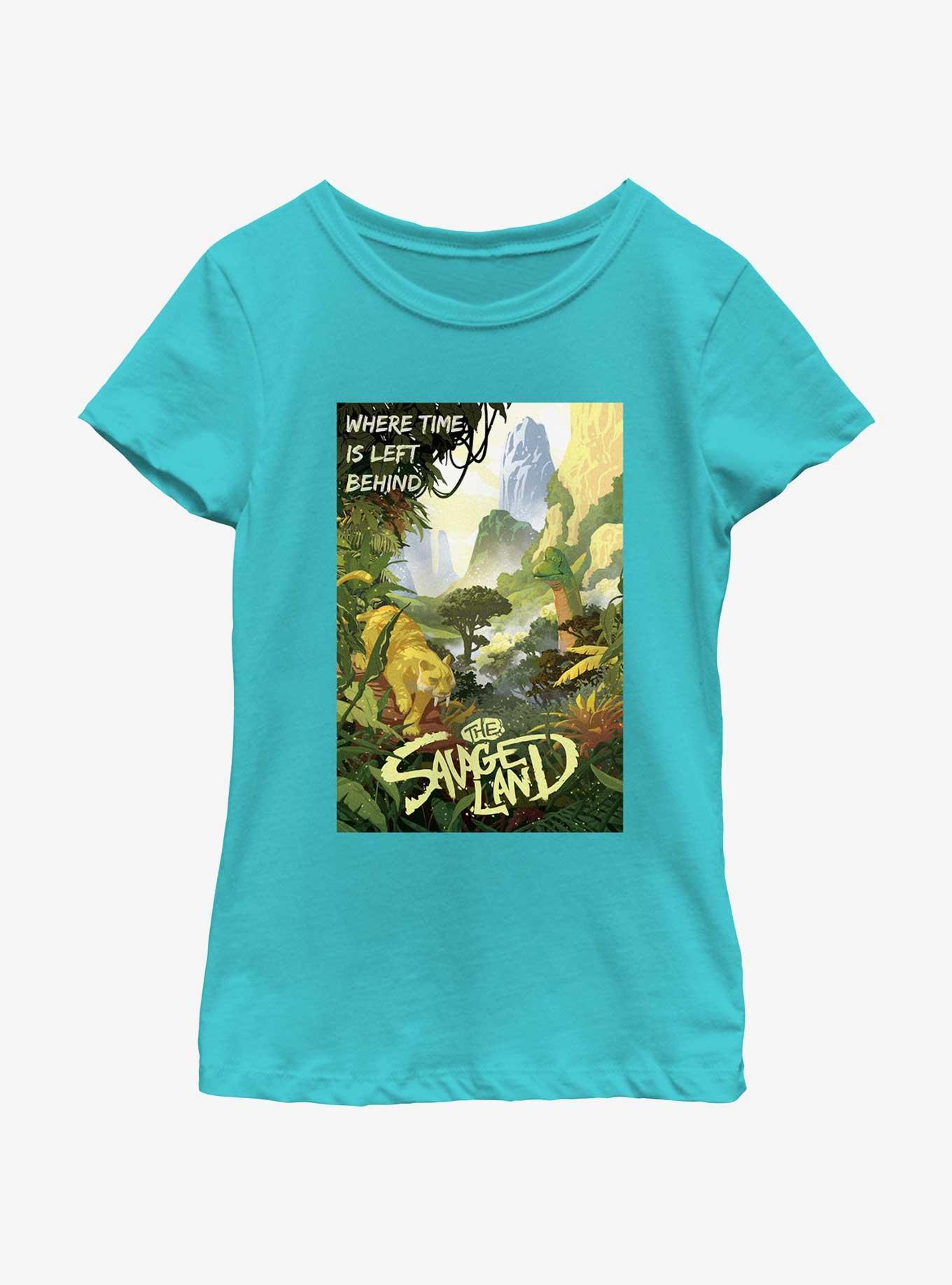 Marvel Avengers The Savageland Quote Youth Girls T-Shirt, TAHI BLUE, hi-res
