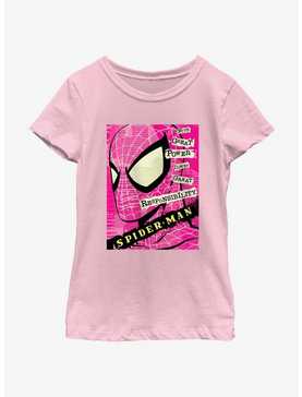 Marvel Spider-Man Power And Responsibility Quote Youth Girls T-Shirt, , hi-res