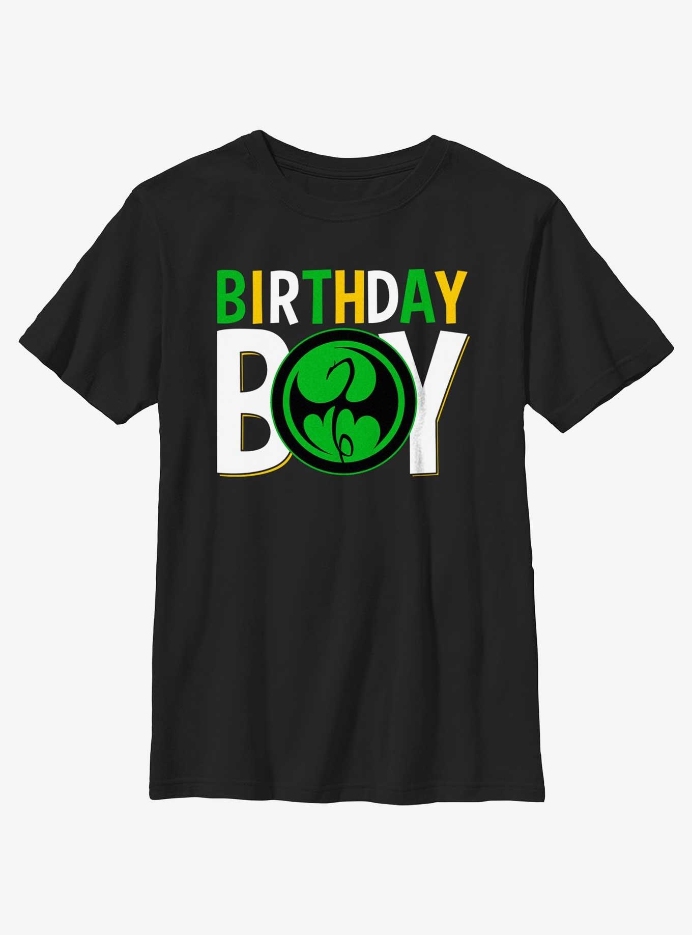 Marvel Avengers Birthday Boy Icon Iron Fist Youth T-Shirt, , hi-res