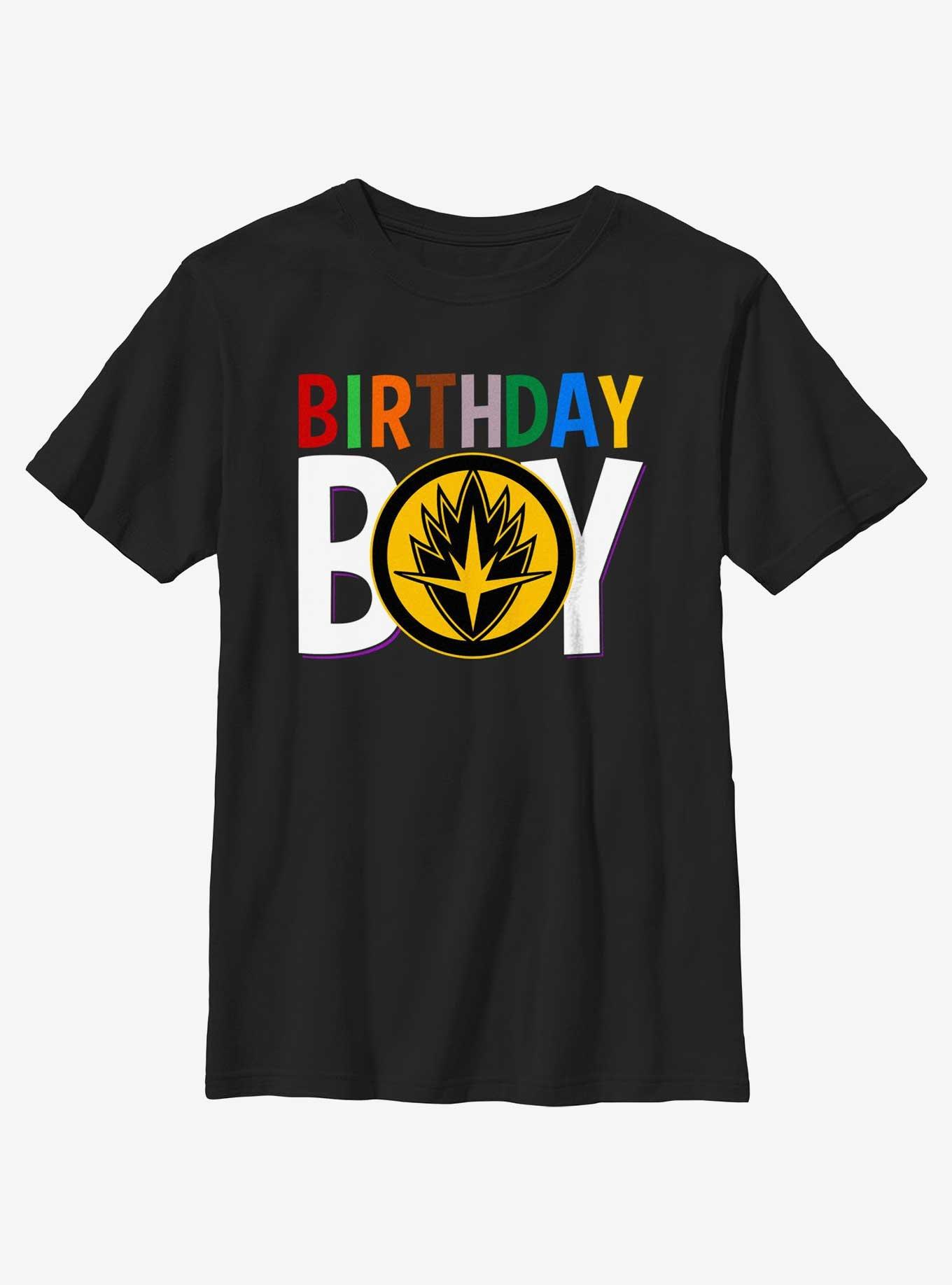 Marvel Avengers Birthday Boy Icon Guardians Of The Galaxy Youth T-Shirt, BLACK, hi-res