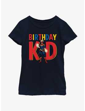 Marvel Avengers Birthday Kid Captain Marvel Youth Girls T-Shirt, , hi-res