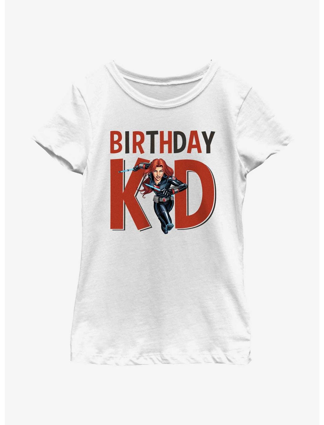 Marvel Avengers Birthday Kid Black Widow Youth Girls T-Shirt, WHITE, hi-res