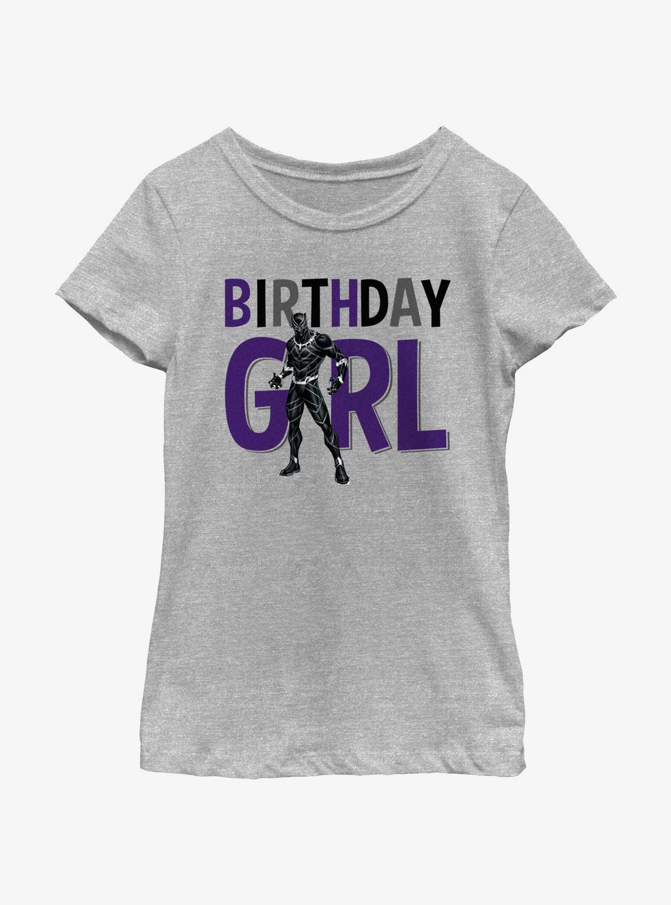 Marvel Avengers Birthday Girl Black Panther Youth Girls T-Shirt