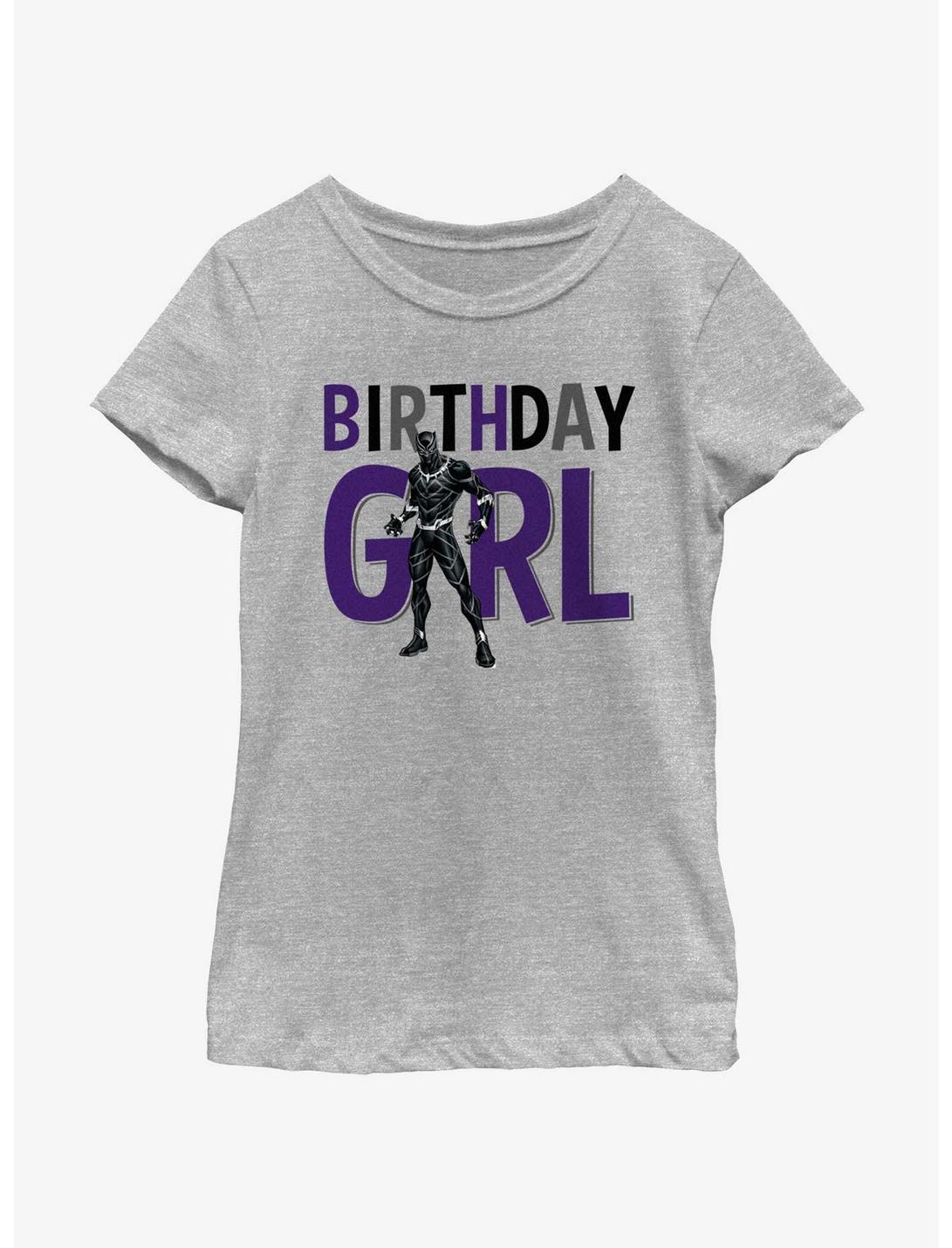 Marvel Avengers Birthday Girl Black Panther Youth Girls T-Shirt, ATH HTR, hi-res