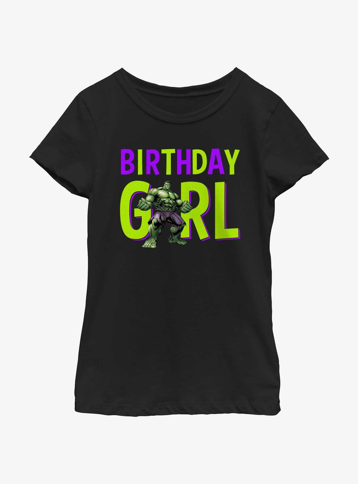 Marvel Avengers Birthday Girl Hulk Youth Girls T-Shirt, , hi-res